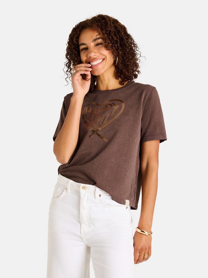 Lieblingsstück Rundhalsshirt CosimaL mit Frontprint, Baumwoll-Mix