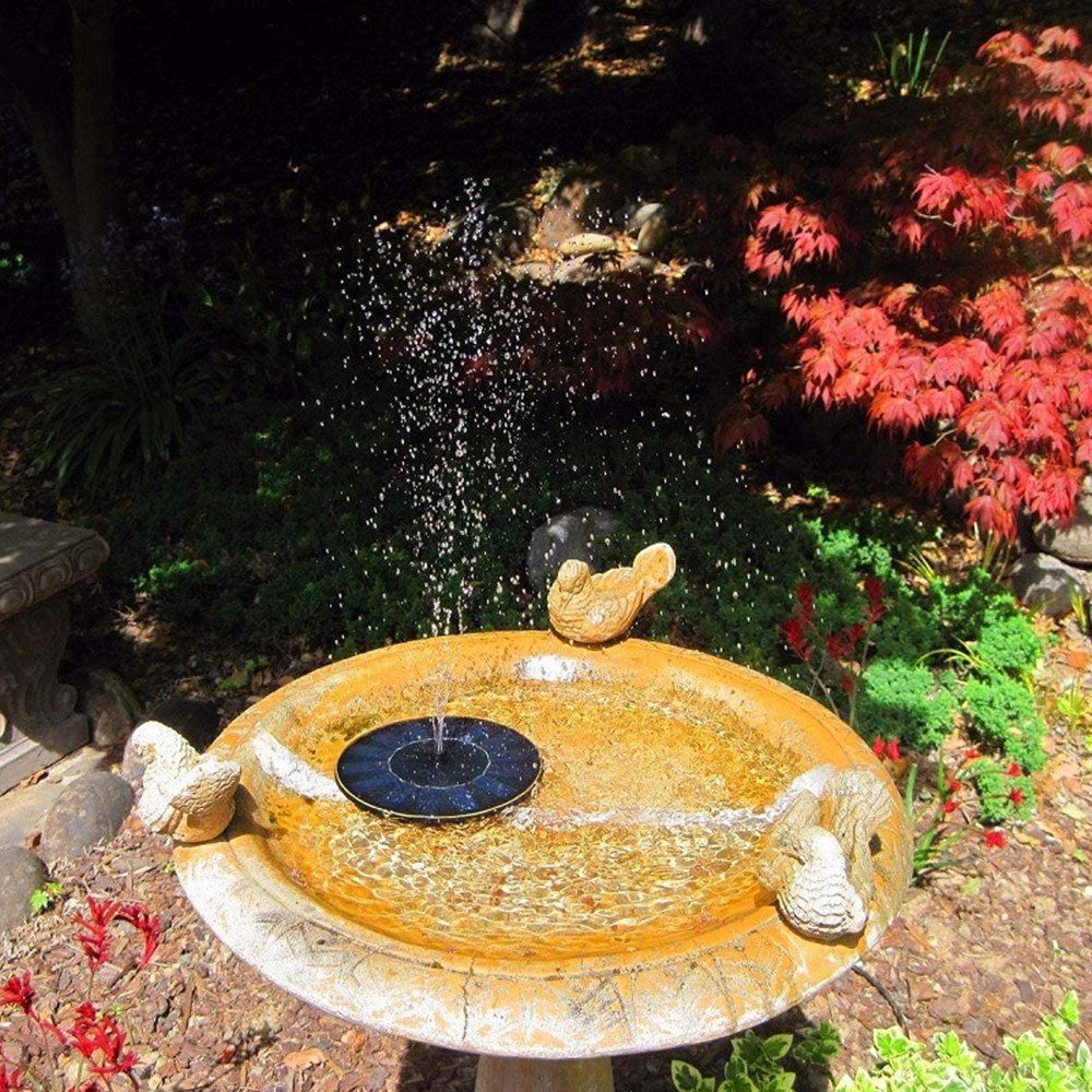 XDeer Gartenbrunnen Solar Springbrunnen, Mini-Solarbrunnen,Solar Teichpumpe günstig online kaufen