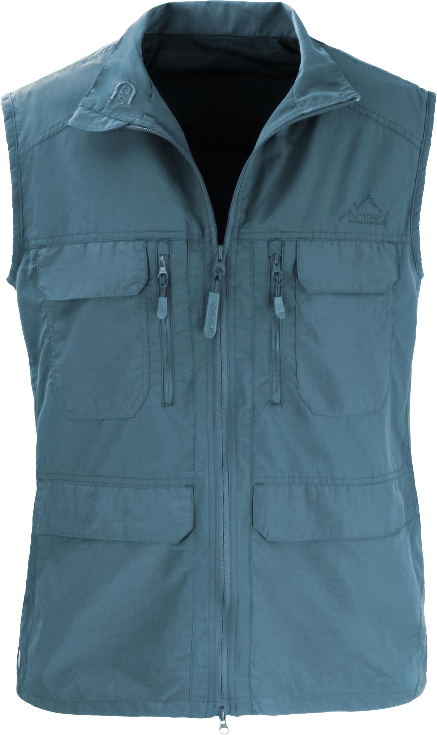 normani Funktionsweste Herren Outdoor Weste Deer leichte Sommerweste mit Sonnenschutzfaktor 50+ - Insgesamt 10 Taschen