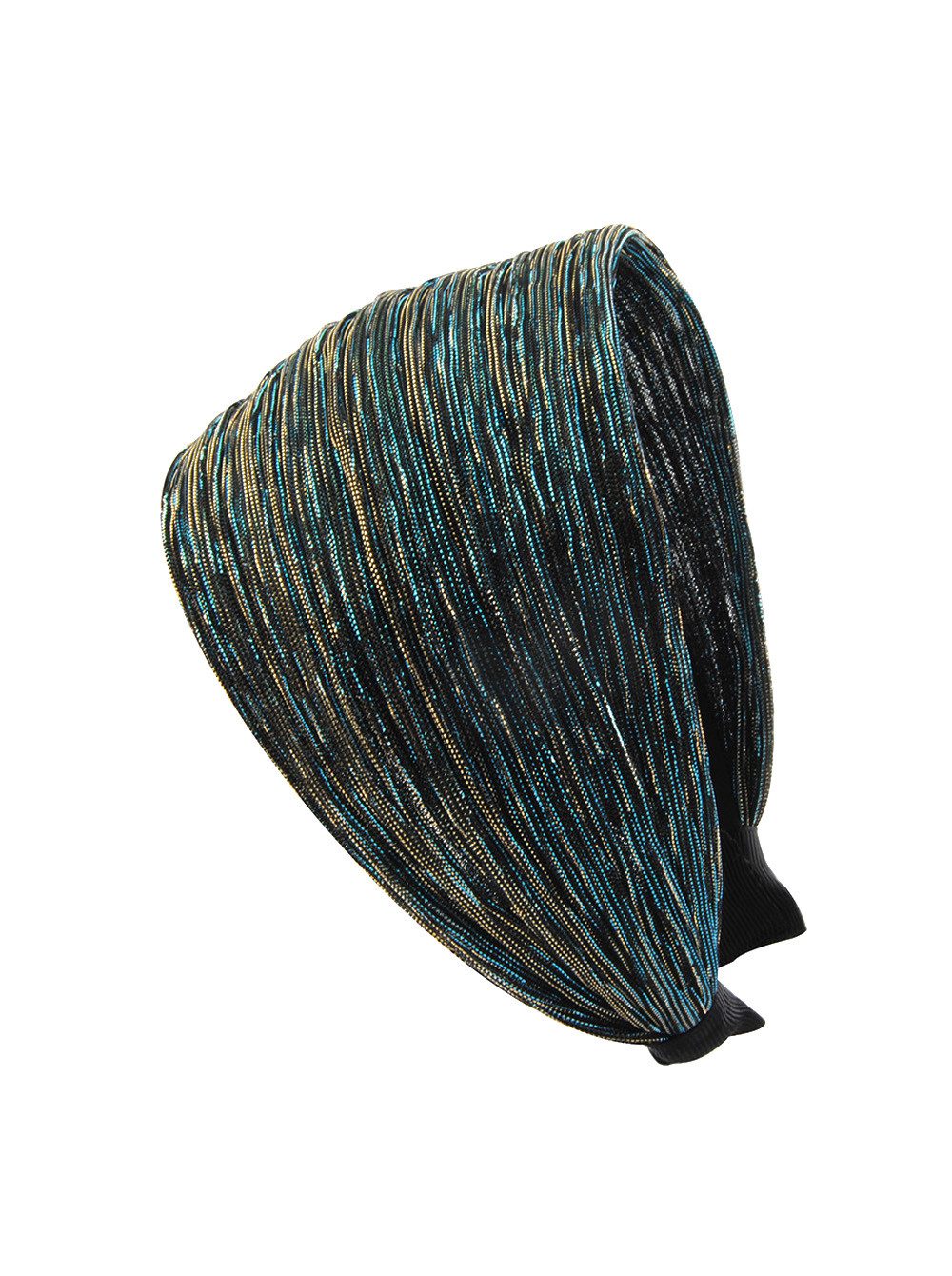 axy Haarreif Breiter Haarreif mit auffallenden Glitzerfäden in Tuchoptik, Damen Breiter Haarreif mit Glitzerfäden Haarband Haarreifen