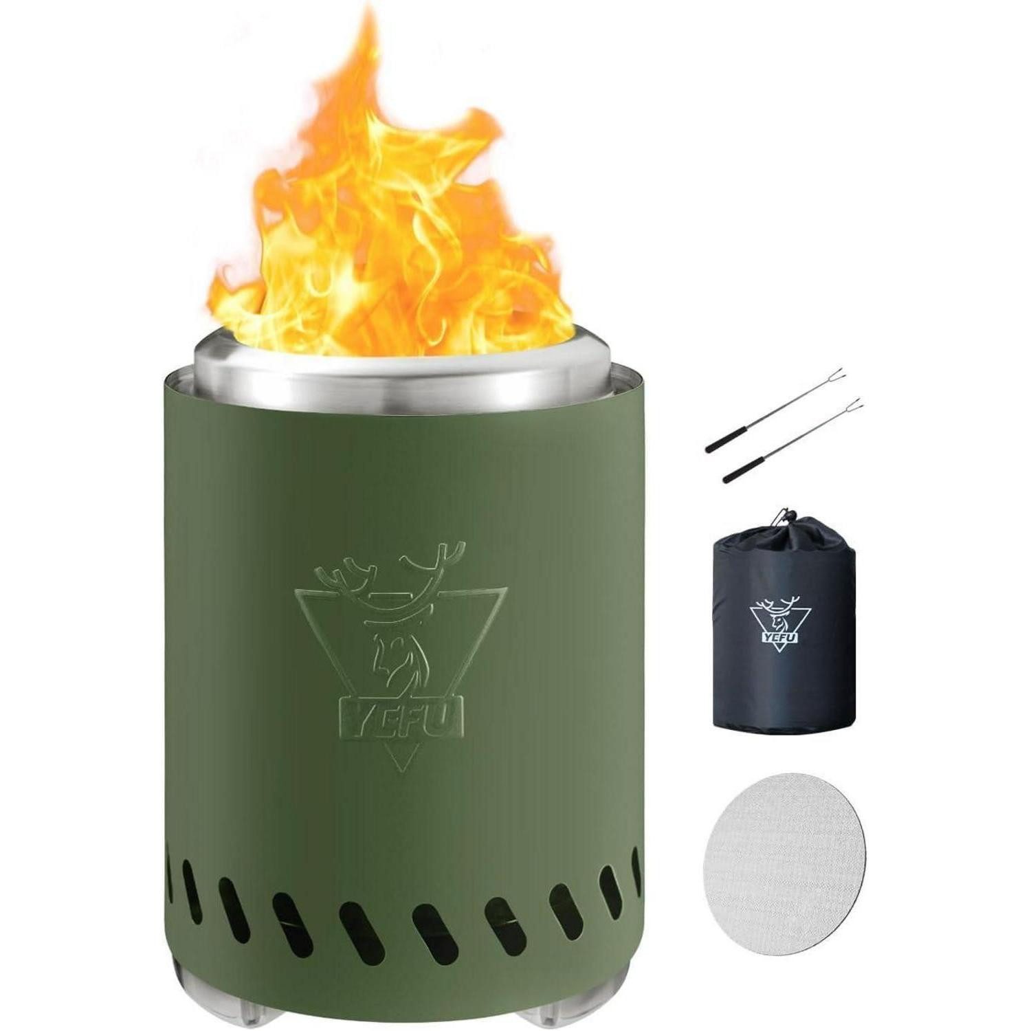 LuxusKollektion Tischfeuer Tischfeuerstelle rauchfrei Grün (1-St)