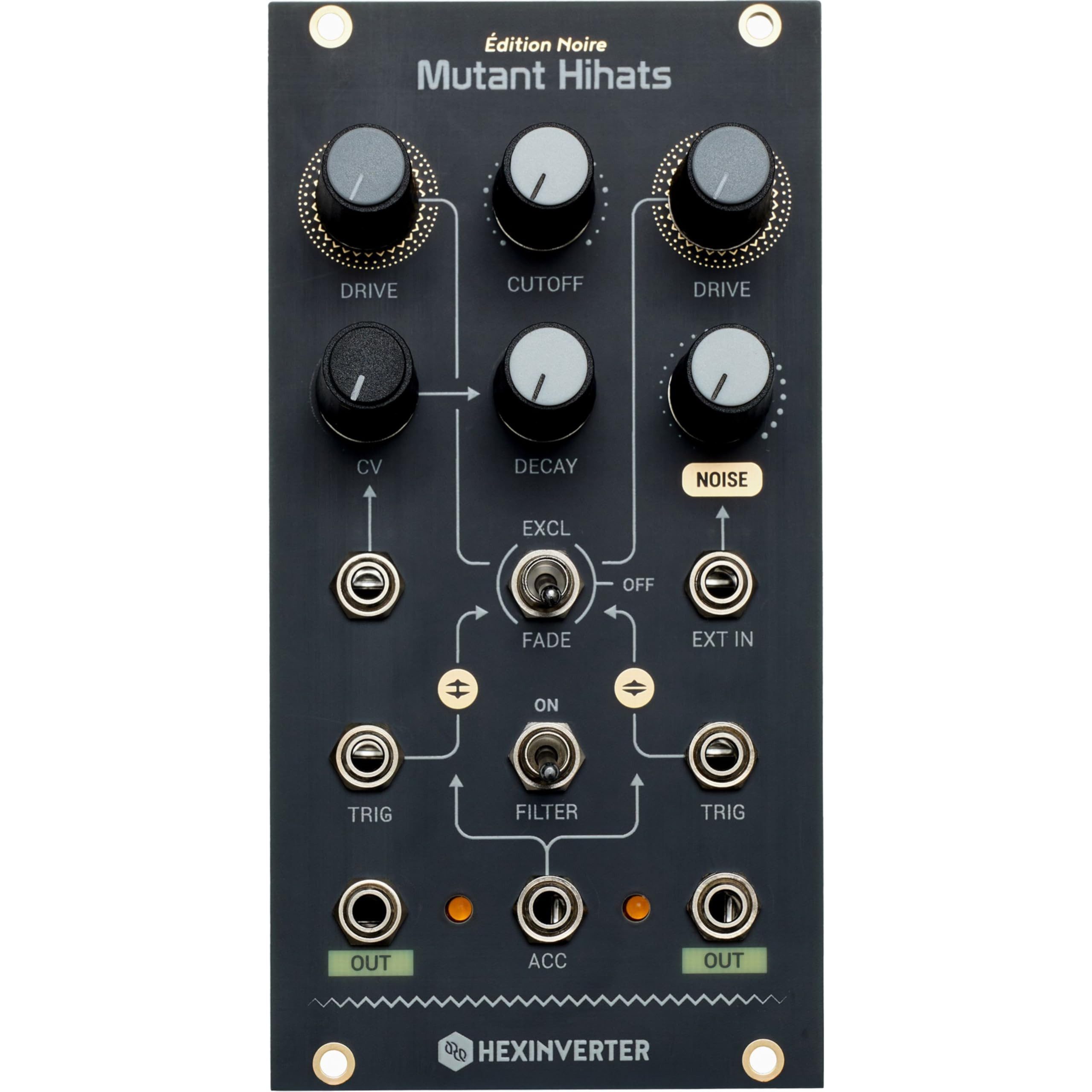 Hexinverter Synthesizer (Modular Synthesizer, Drums-Module), Mutant Hihats - Drum Modular Synthesizer