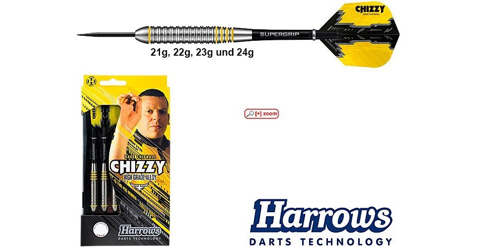 HARROWS DARTS Dartpfeil HARROWS Chizzy Brass 21g
