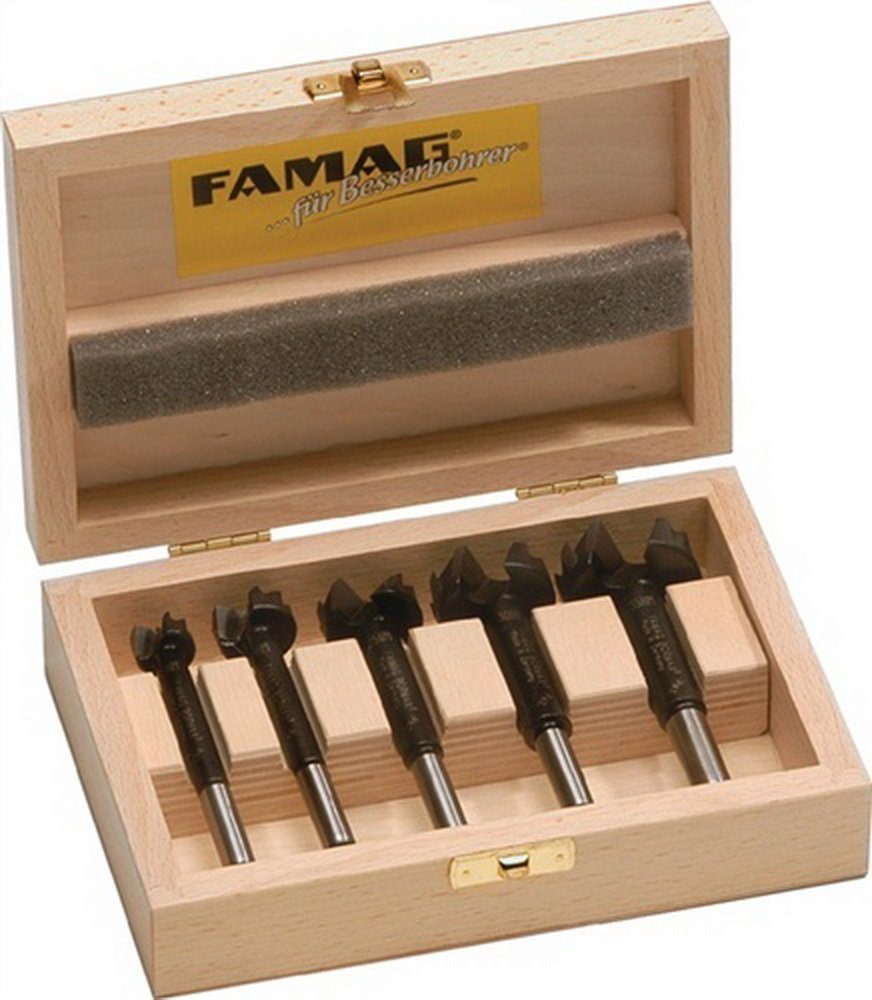 FAMAG Bormax Hartmetall-Bohrersatz Holzbohrer 5-teiliger FAMAG D=15,20,25,30,35mm