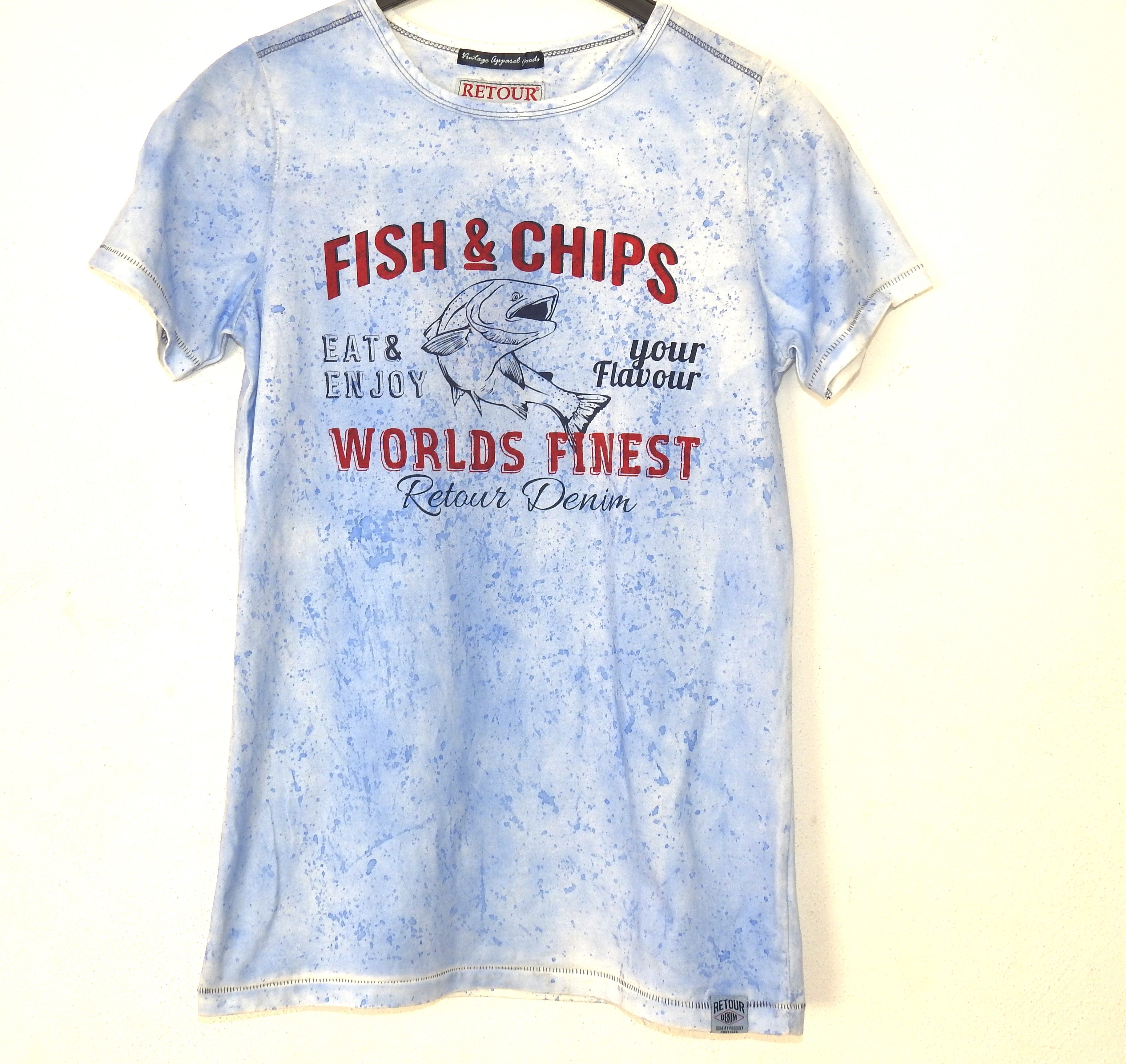 Retour Jeans Kurzarmshirt Fish & Chips