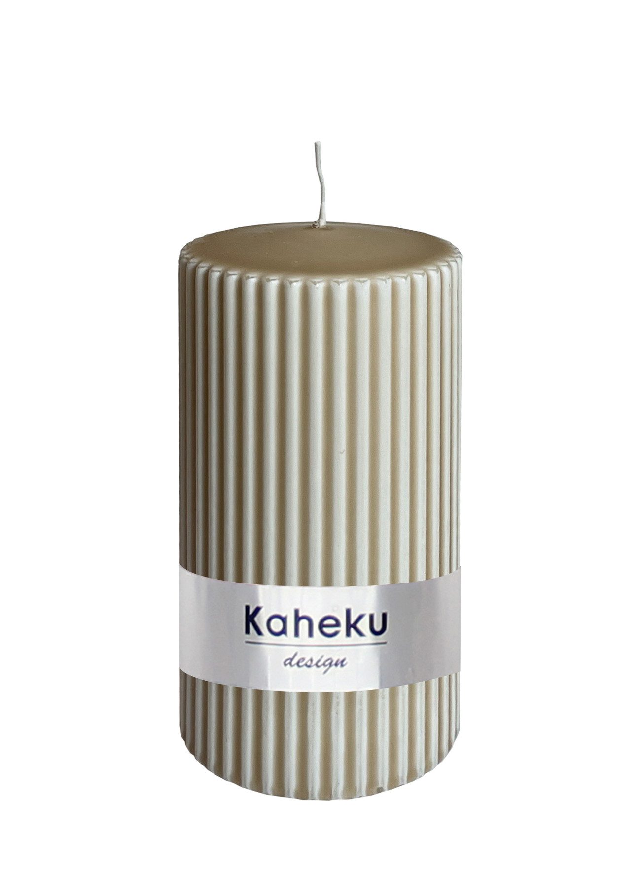 Kaheku Stumpenkerze Kaheku Rillenkerze, Powder Natur, günstig online kaufen