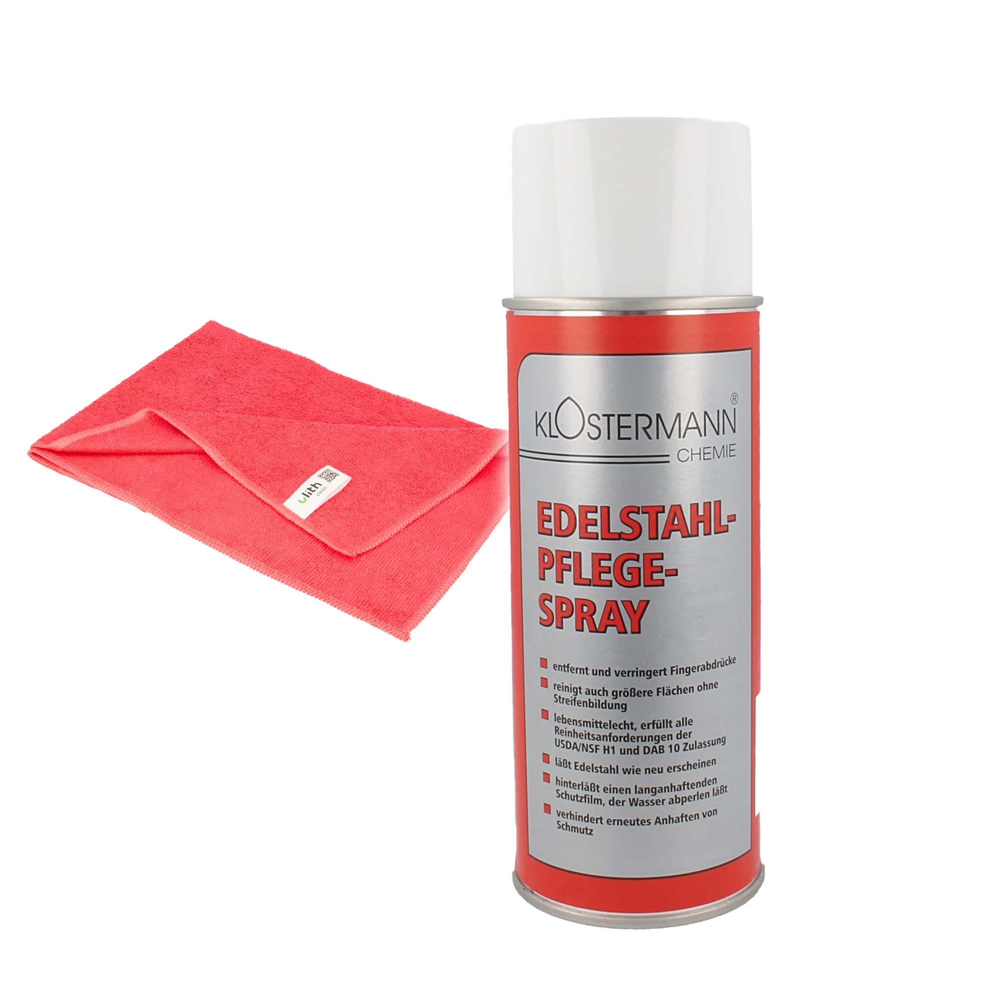tecuro Edelstahlpflege-Spray 400 ml - 3501 inkl. Mikrofasertuch Очиститель нержавеющей стали