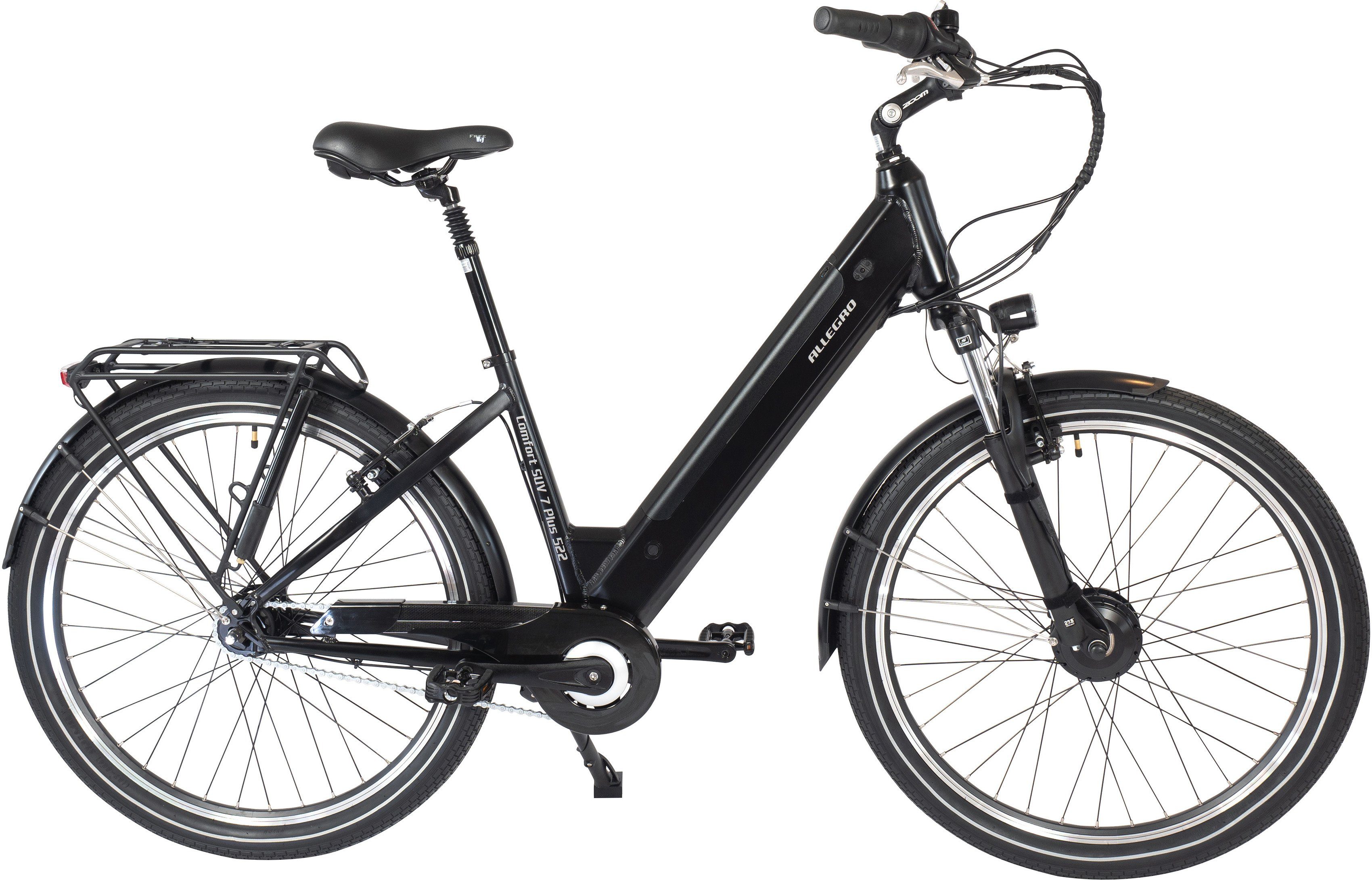 Wh Nexus 522 Frontmotor, 7 Schaltwerk, 522, Nabenschaltung, Shimano 7 Plus Comfort SUV ALLEGRO Gang E-Bike Akku