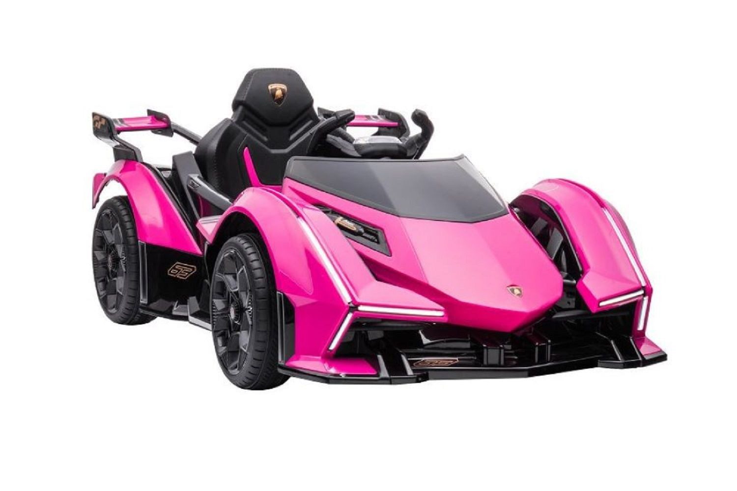ES-Toys Elektro-Kinderauto Elektroauto Lamborghini V12, Belastbarkeit 40 kg, Vision Gran Turismo Fernbedienung MP3