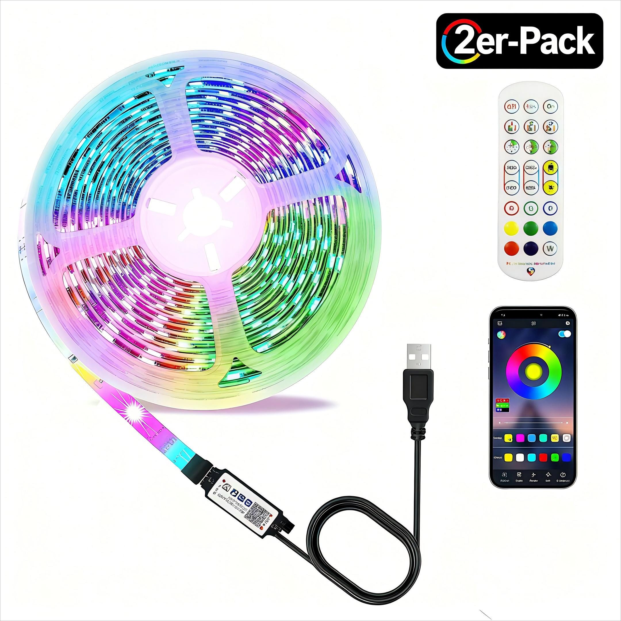 POPOLIC LED-Streifen Led Strip 15m RGB günstig online kaufen