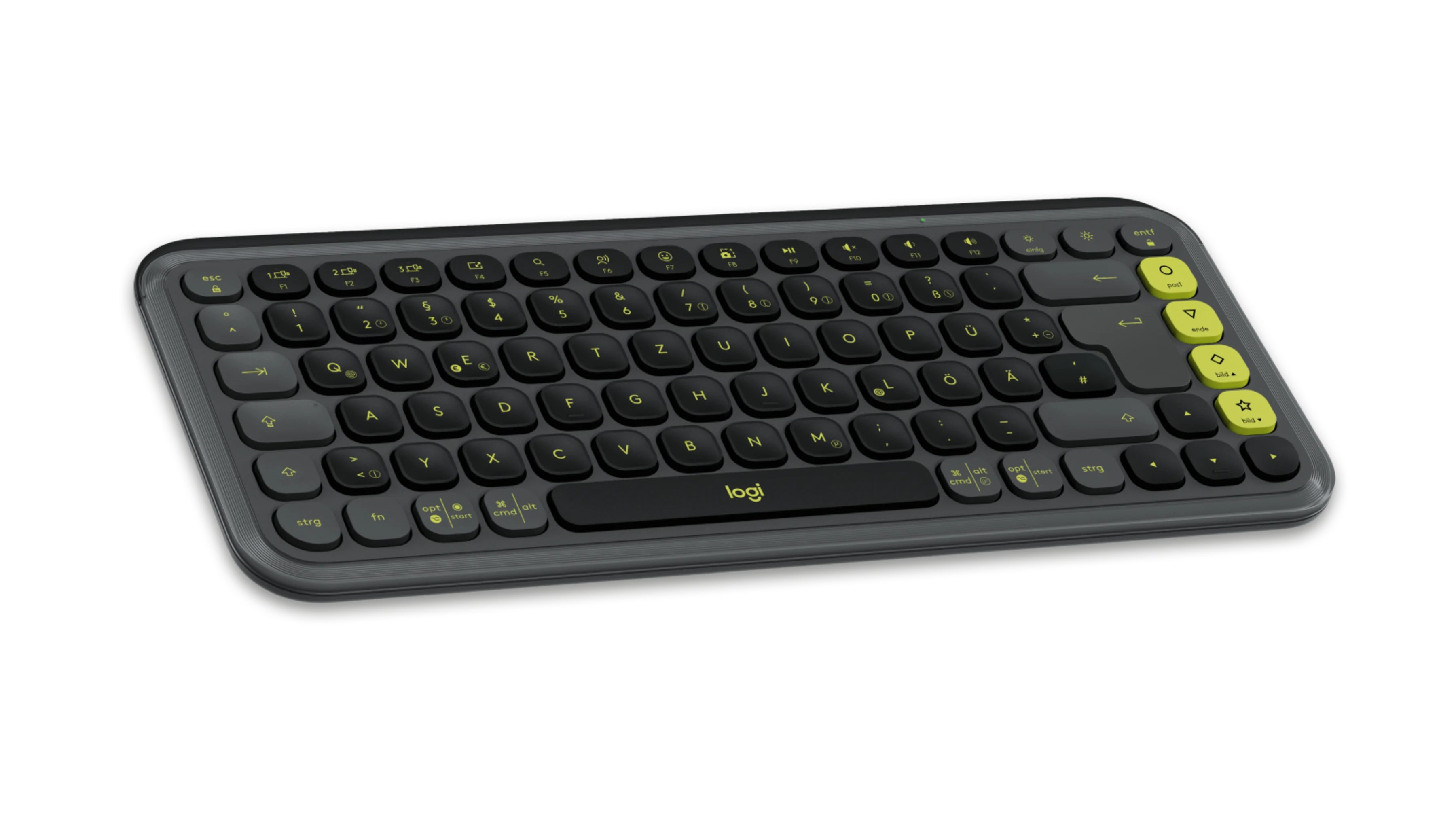 Logitech POP ICON KEYS - GRAPHITE - DEU - CENTRAL-419 Gaming-Tastatur (Hergestellt aus recyceltem Kunststoff)