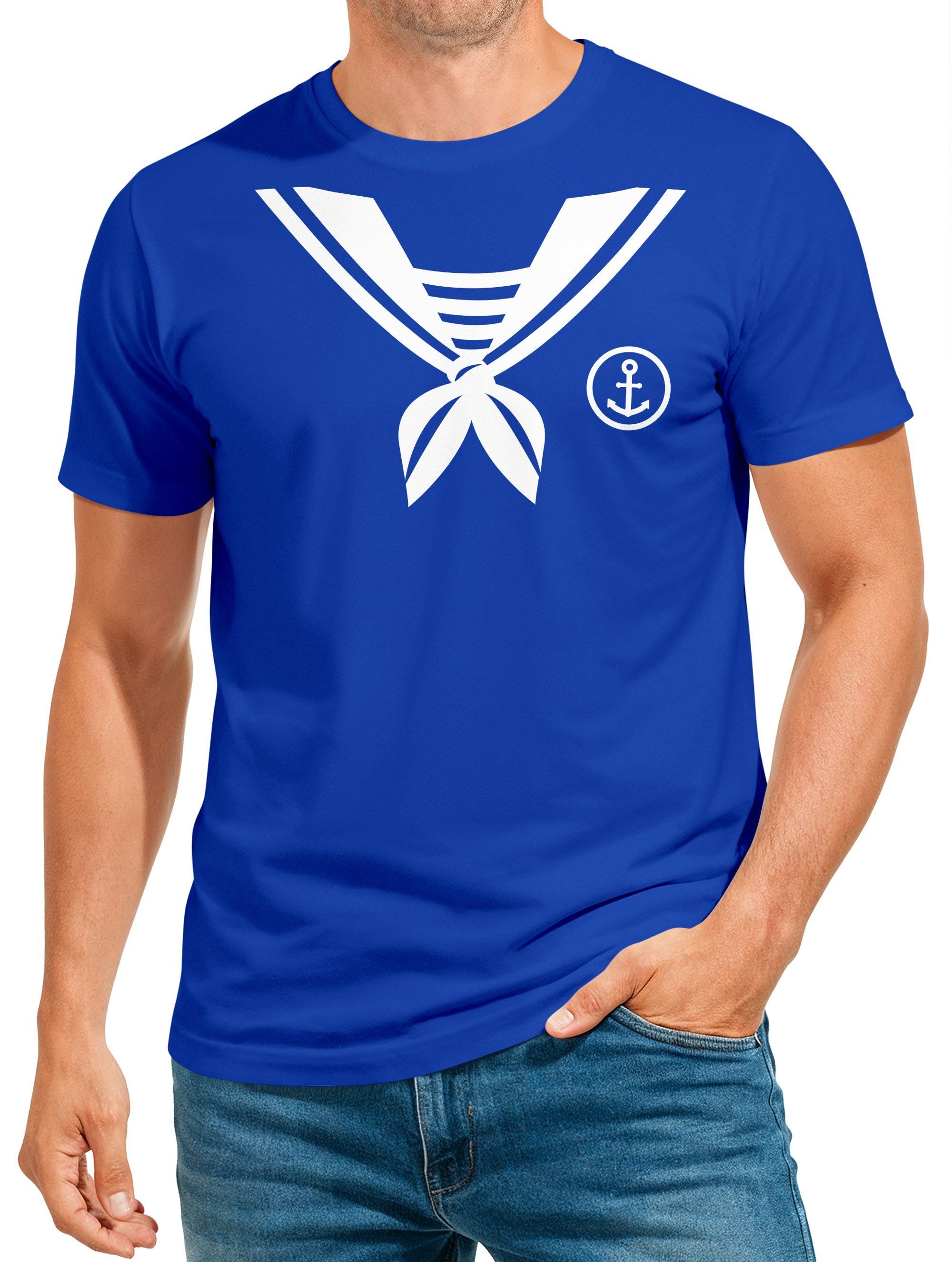MoonWorks Print-Shirt Herren T-Shirt Matrose Sailor Last Minute Faschingsko günstig online kaufen