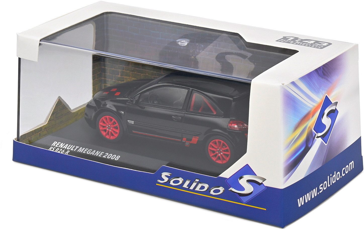 Modellauto Solido Modellauto Maßstab 1:43 Renault Megane R26R schwarz 2008 S43102