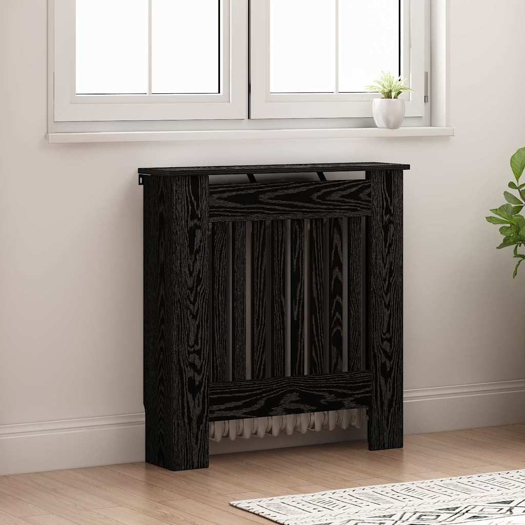 vidaXL Heizungsverkleidung, Heizkörperabdeckung Schwarz Eichen-Optik 78 x 19 x 81,5 cm