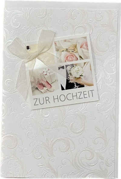 HOME FASHION Hochzeitskarte Hochzeitskarte, Zur Hochzeit - Grußkarte inklusive Umschlag