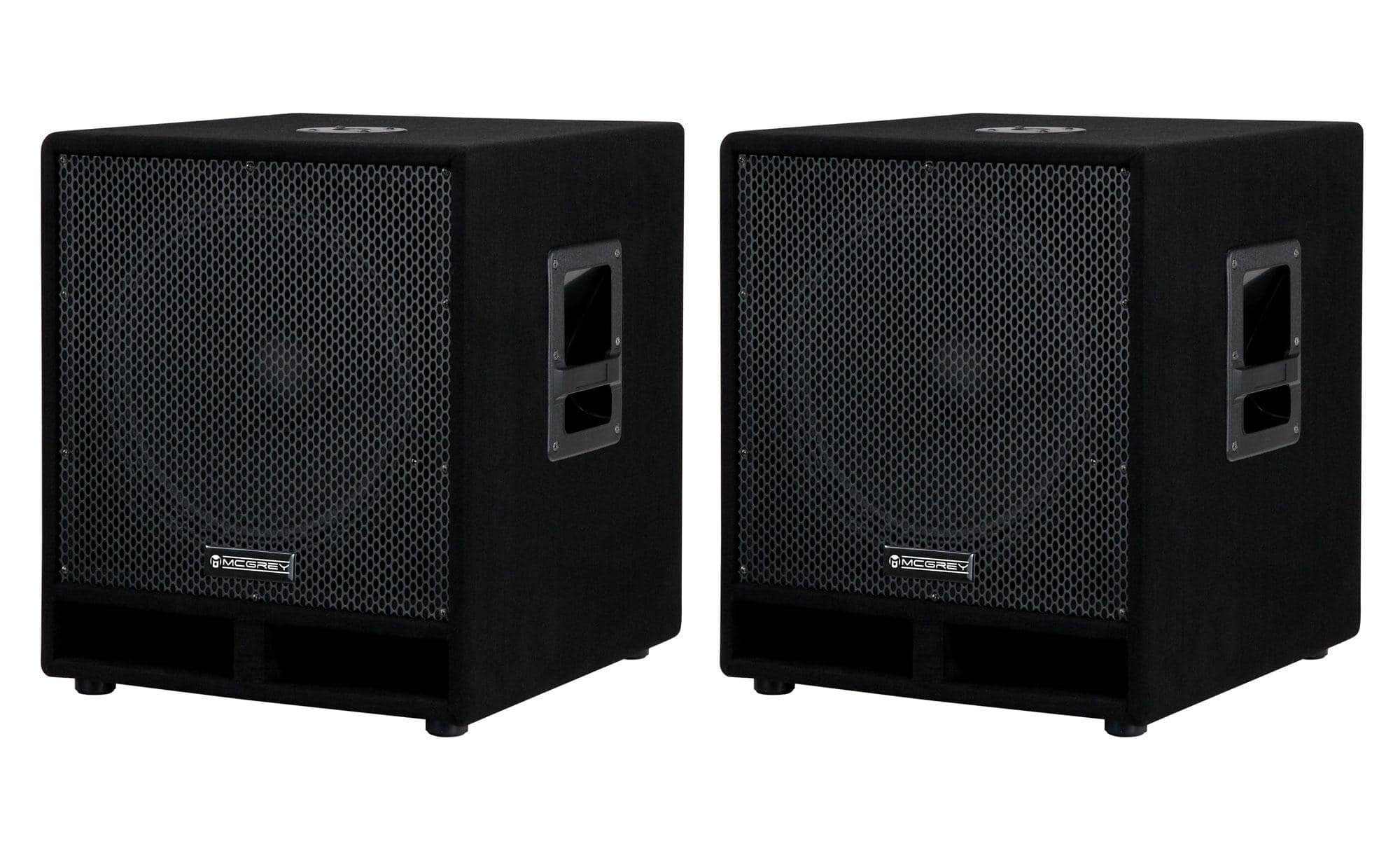 McGrey PAS-115 15" (38 cm) Bassreflex-Kanäle W, Subwoofer In/Out) passives - SPK-Anschluss Subwoofer (300 Paar