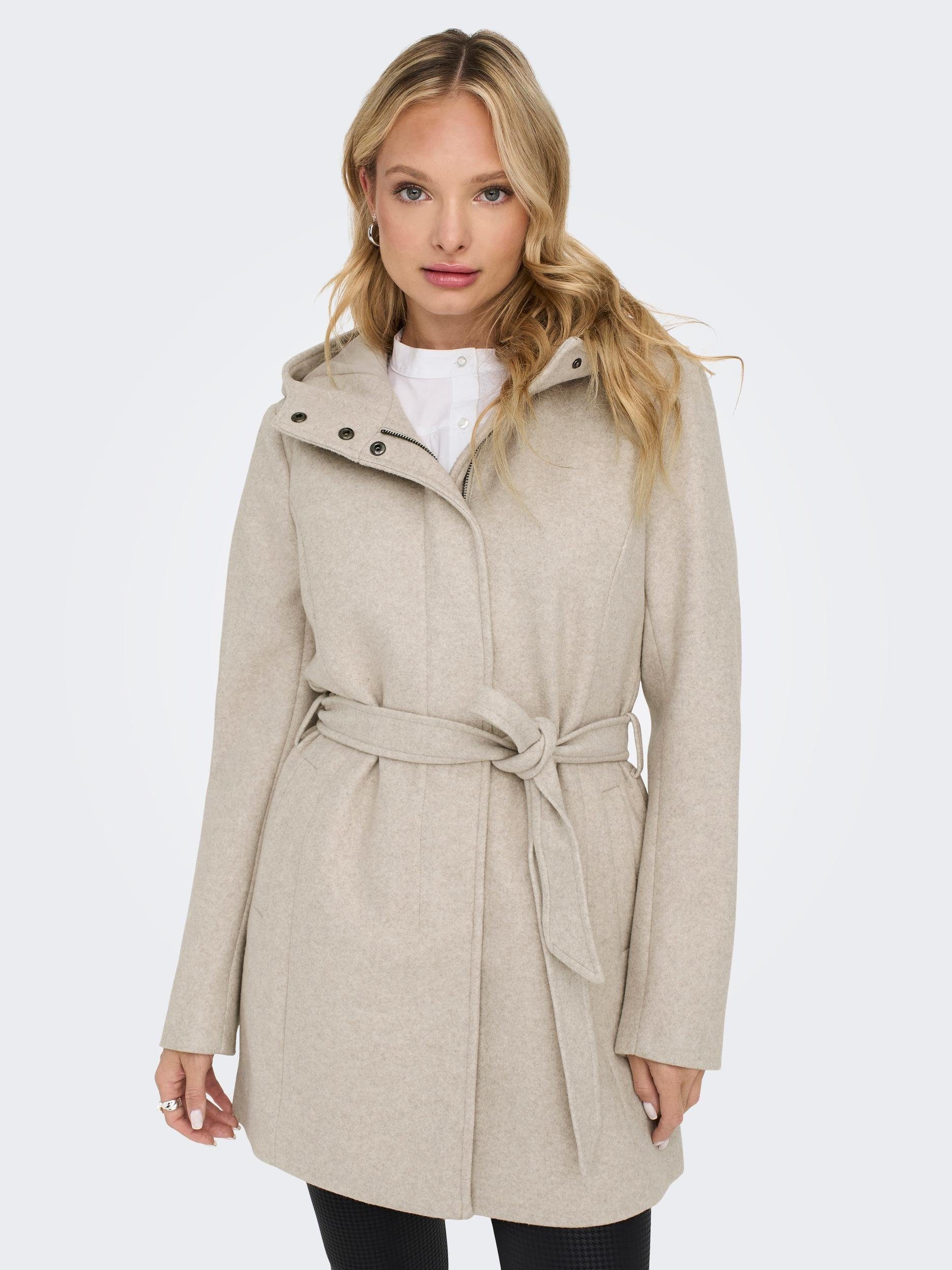 ONLY Dames Onlemma Life High Neck Coat OTW mantel, Black 5, XL