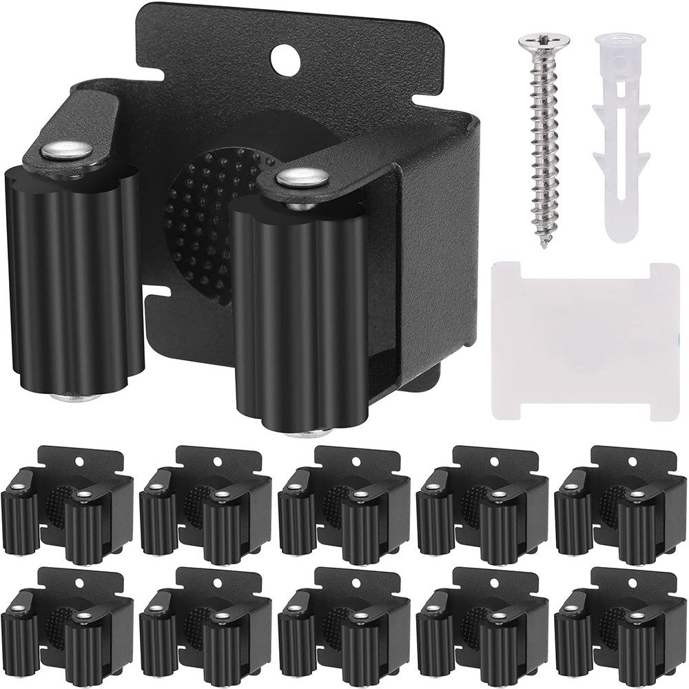 NUODWELL Gartengerätehalter 10 Stück Gerätehalter,Besenhalterung Wand mit Nails,Gartengerätehalter, (10-tlg., Edelstahl Wandhalterung für Wischmopp, Besen, Schaufel, Werkzeuge)