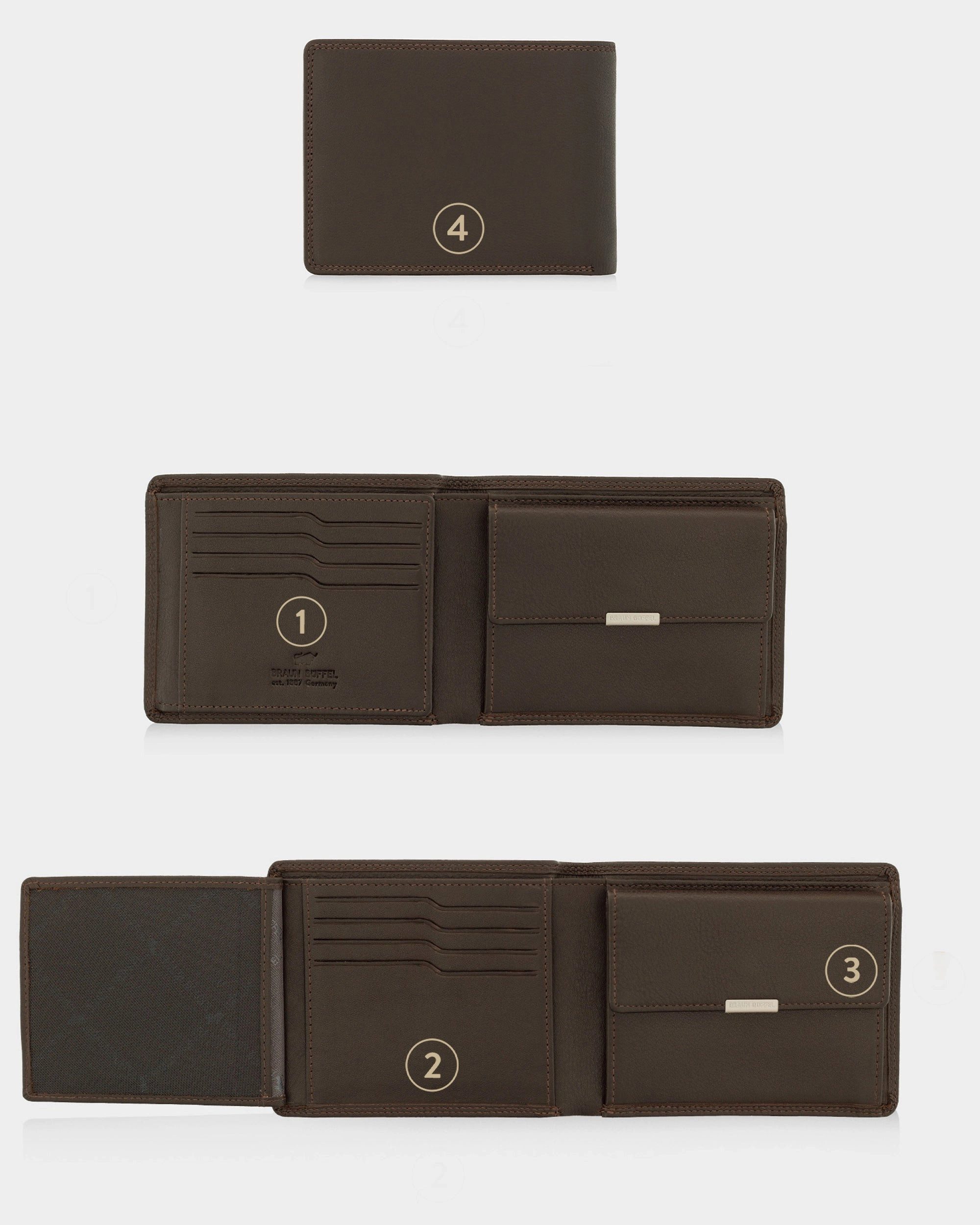 Braun Büffel Geldbörse GOLF 2.0 Geldbörse trifold 8CS braun