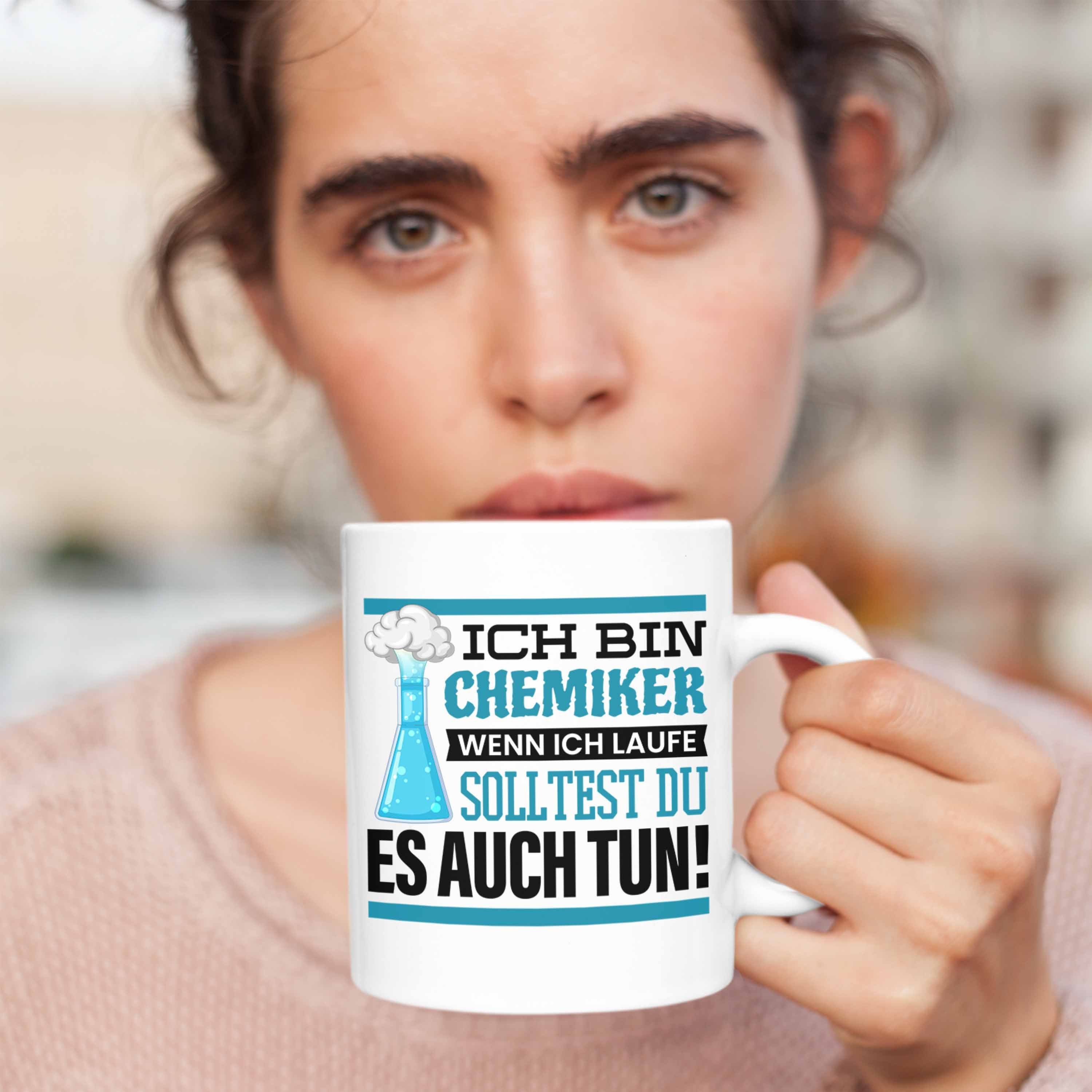 Student Bin Geschenk Tasse Chemiker Trendation Chemie-Lehrer Tasse Weiss Ich Chemiker Sprüche