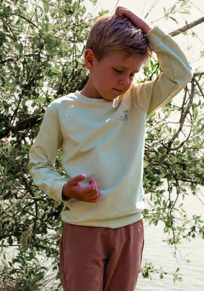 Noah's Ark Sweatshirt Pullover für Kinder hellgrün aus Baumwolle 100% Baumwolle, in Unifarben