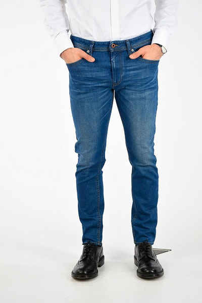 Diesel Slim-fit-Jeans »Herren Thommer 084RM« Blau, Röhrenjeans, Stretch, 5-Pocket-Style, Länge: L32
