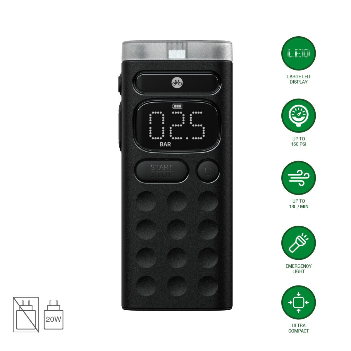 4smarts Etui 4smarts Elektrische Luftpumpe VoltPump X - Reisegr