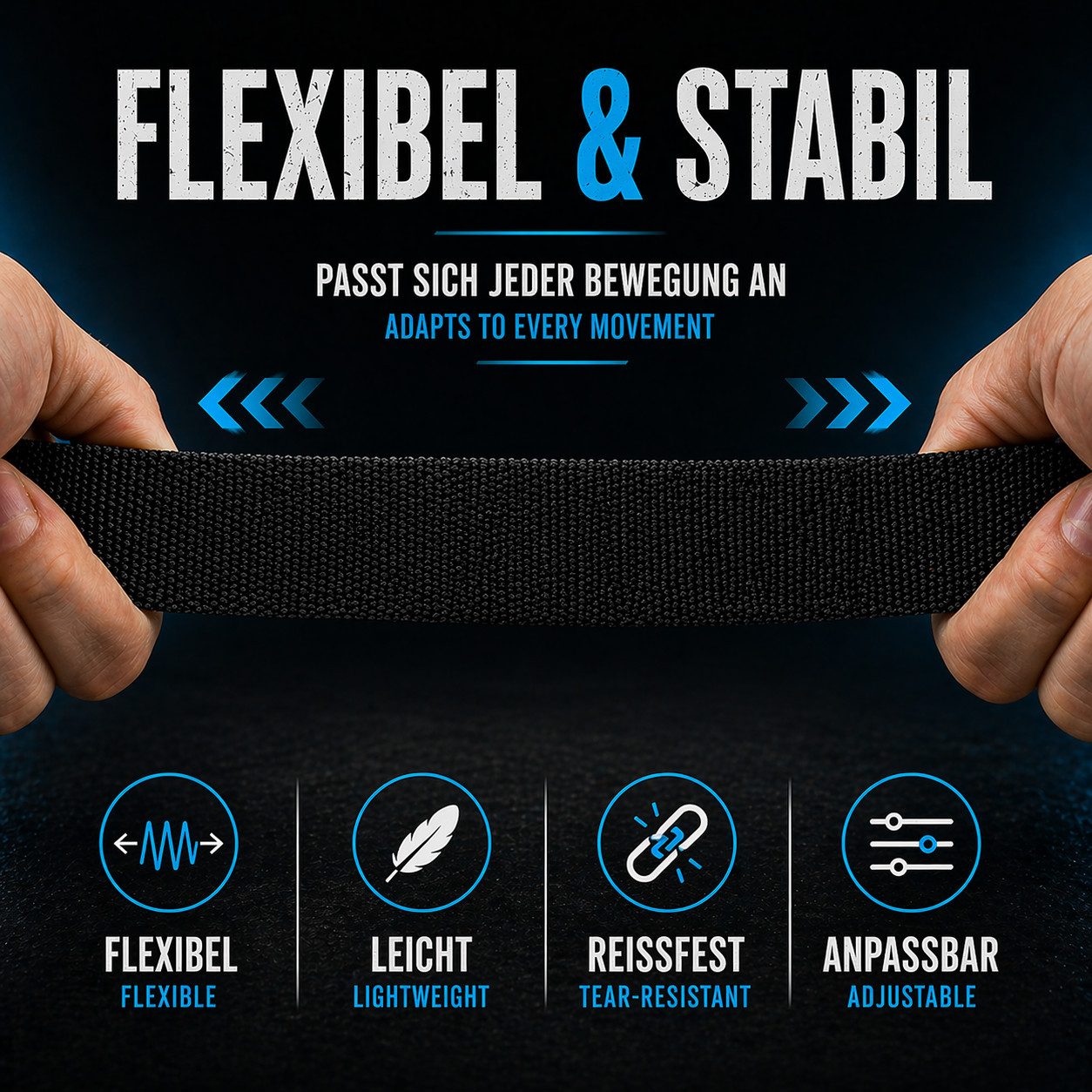 shenky Stretchgürtel schwarzer Armee Gürtel dehnbarer Militärgürtel (Trainingsgürtel, Arbeitsgürtel)
