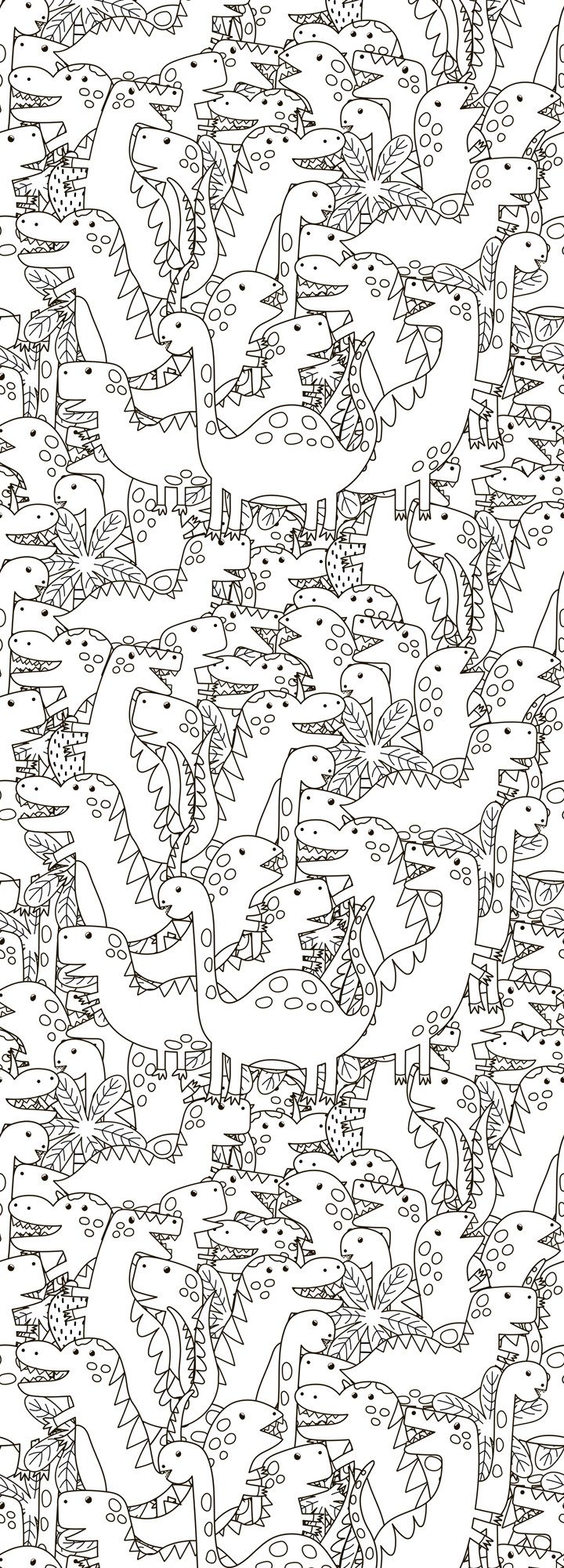 queence Wandsticker Dinosaurier (1 St), DIY-Wandsticker zum Bemalen