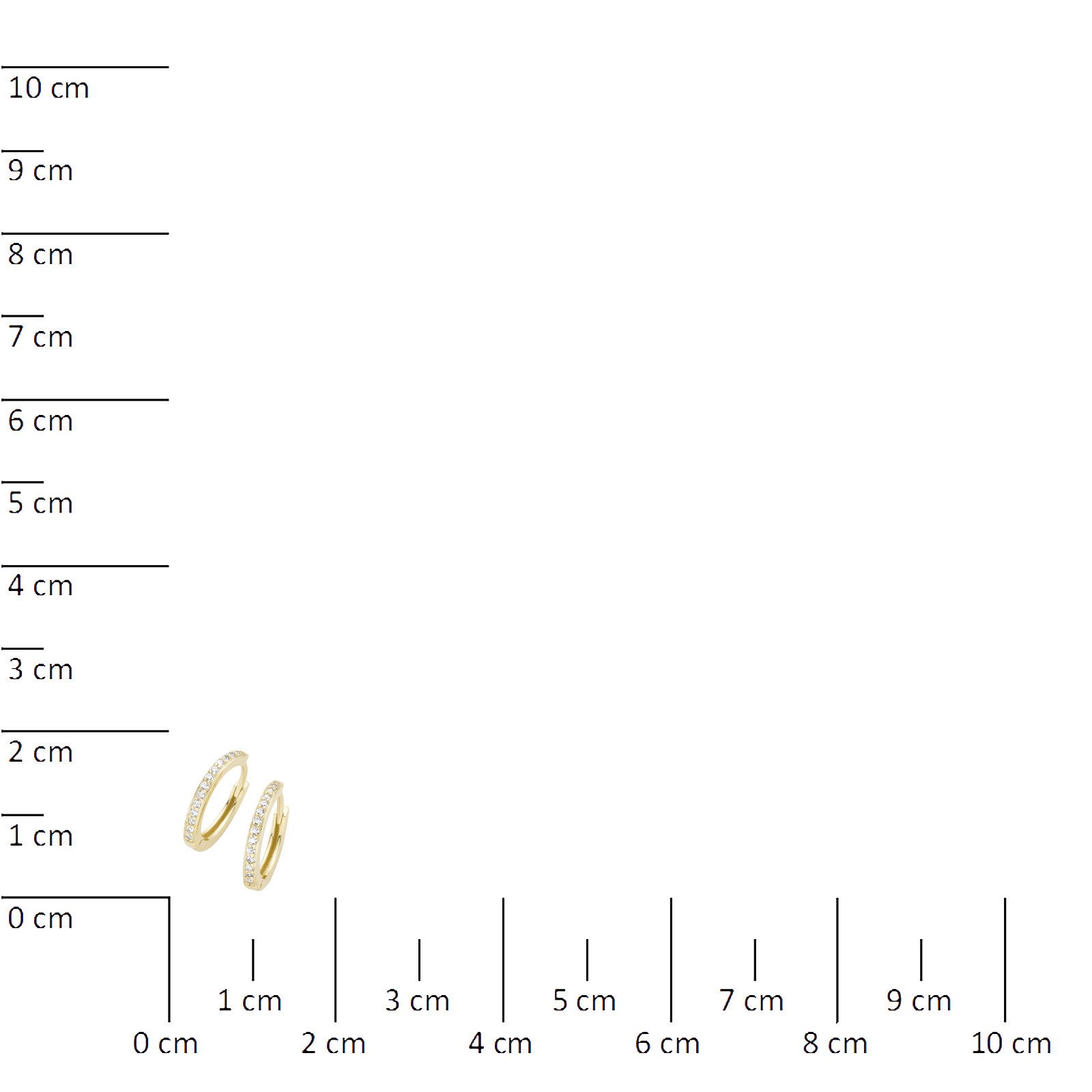 Luigi Merano Paar Creolen mit Lab Grown Diamanten, Brillantschliff, Labordi günstig online kaufen