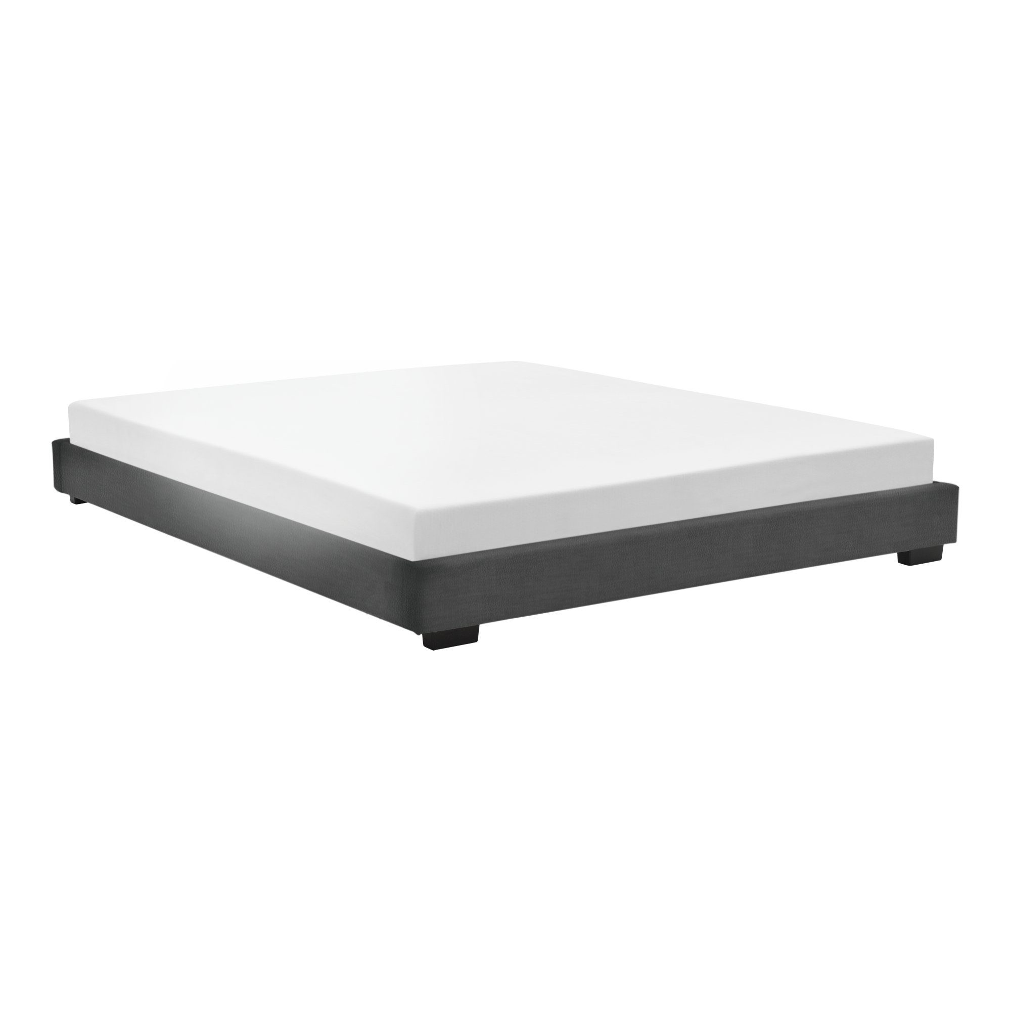 Corium Polsterbett, »Masari« Modernes Bett 140x200cm mit Lattenrost schwarz Kunstleder