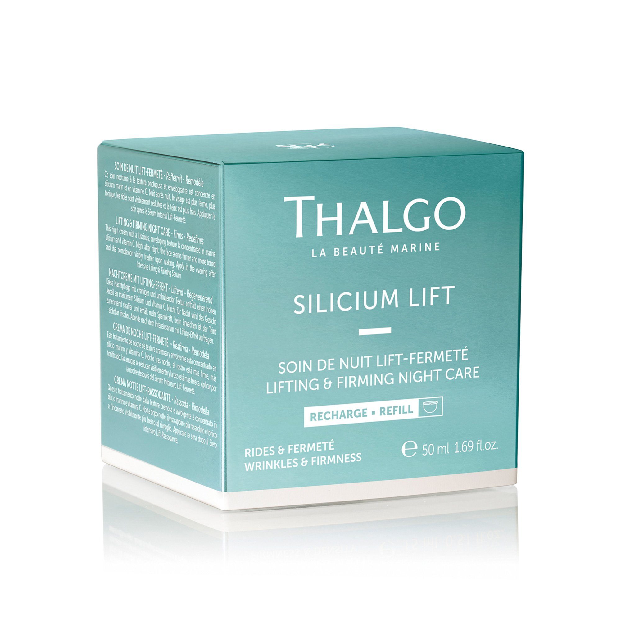 THALGO Anti-Aging-Creme Refill Nachtcreme mit Lifting Effekt, 50 ml, Silizium Lift