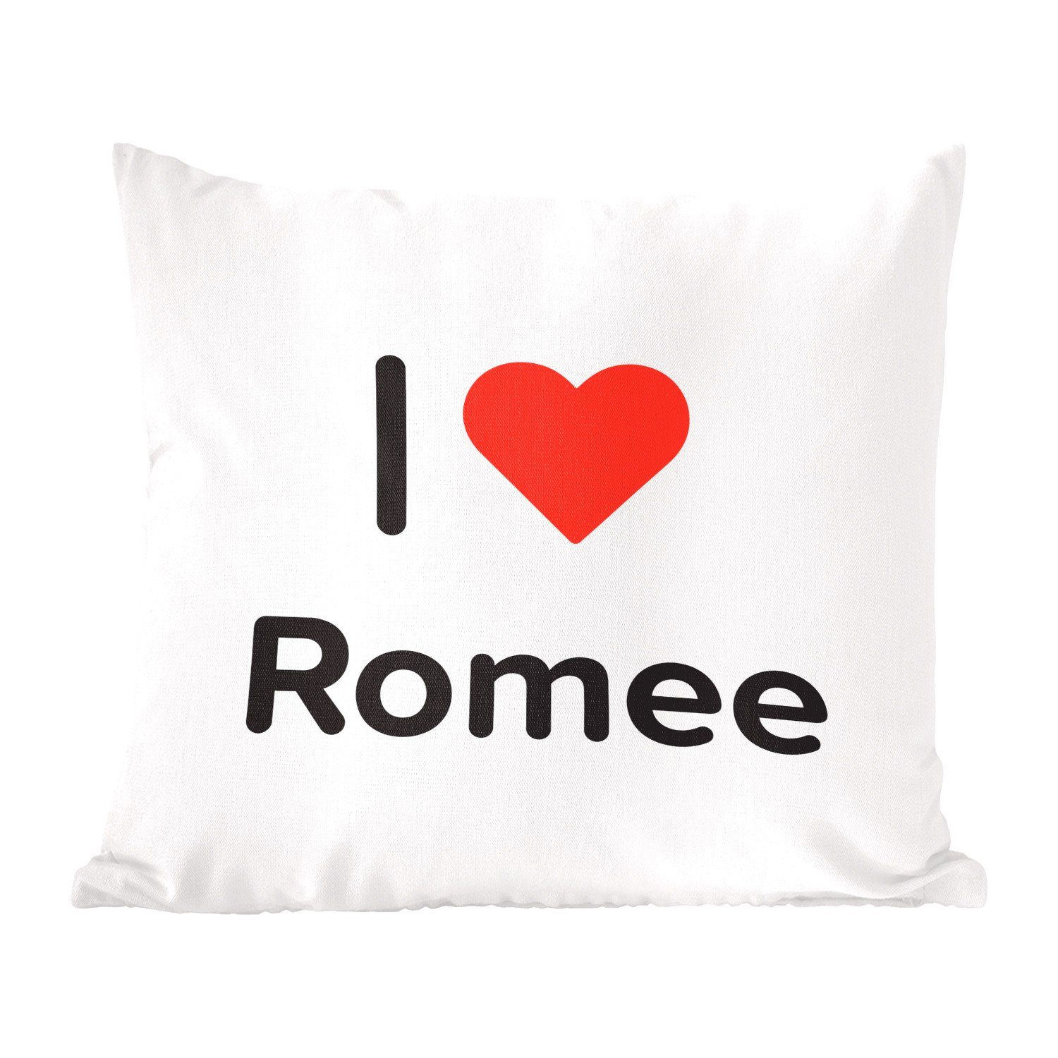 Wohzimmer, Schlafzimmer, Zierkissen mit für Romee - Füllung Mädchen, Dekokissen Ich Deko, MuchoWow liebe Sofakissen -