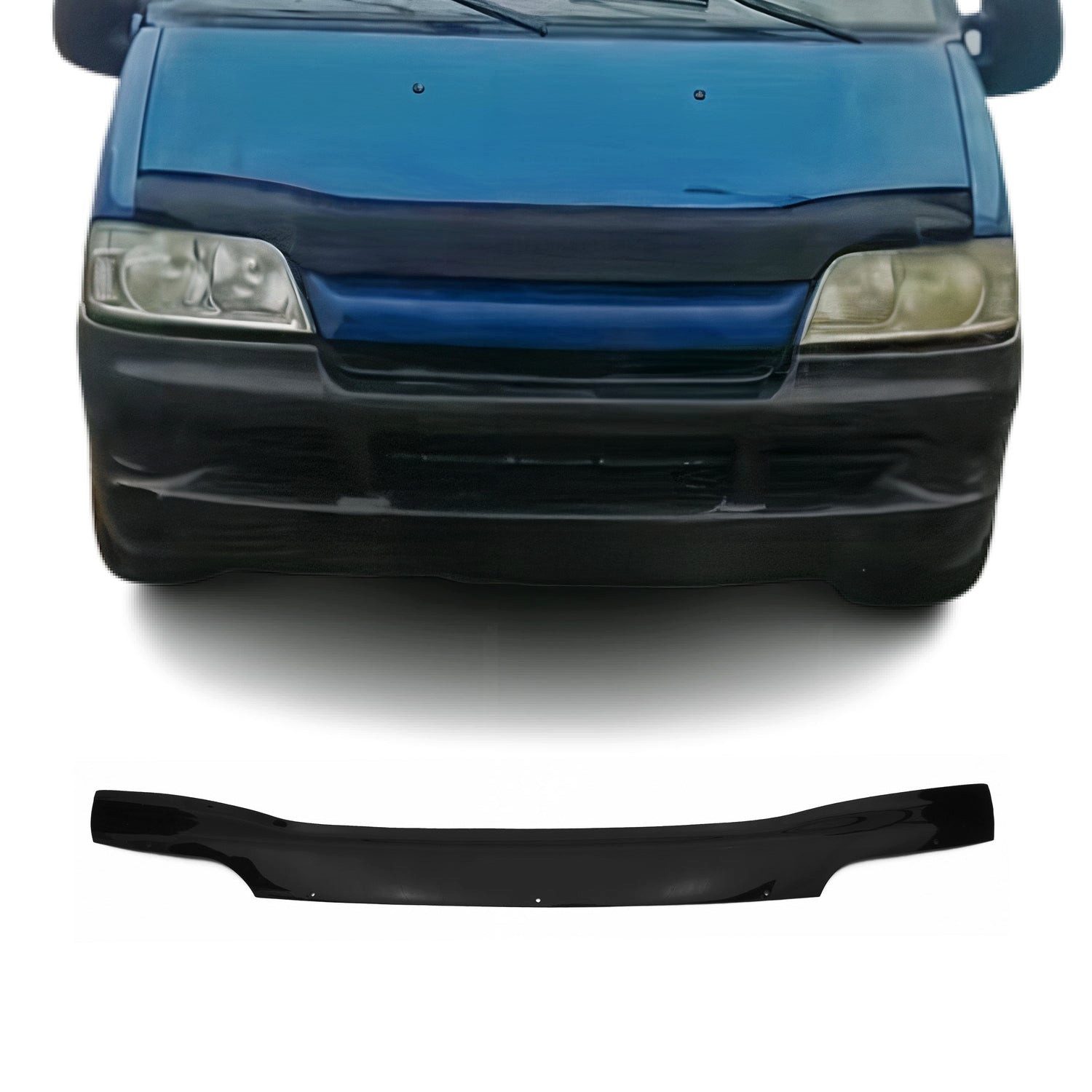 OMAC Lüftungsgitter Motorhaube Deflektor Insekten für Peugeot Boxer 2002-06 Dunkel (1 St), Luftabweiser, Abweiser, Schneeschutz, Langlebig,Einfache Montage