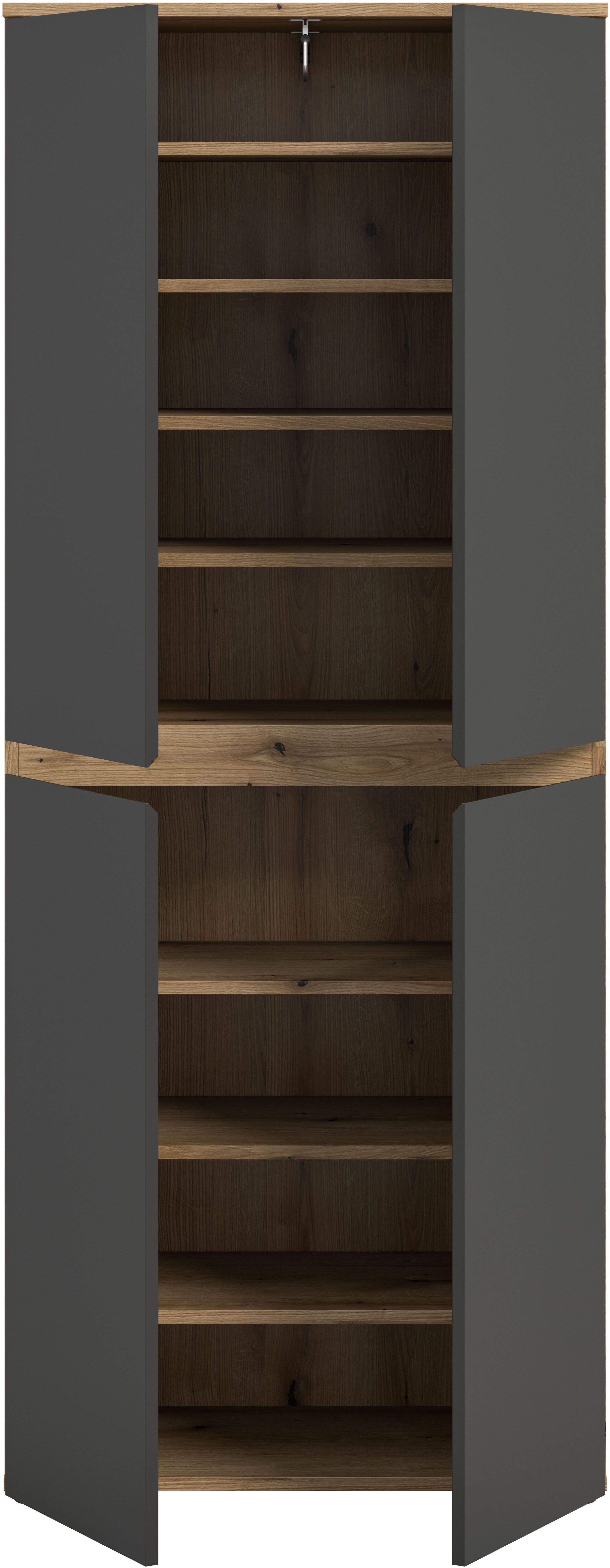 Home affaire Mehrzweckschrank CIPELA, 70x175 cm, viel Stauraum, variable Einlegeböden, Kleiderstange (1-St., in vielen verschiedenen Trendfarben verfügbar) Schu – Bild 4 von 5
