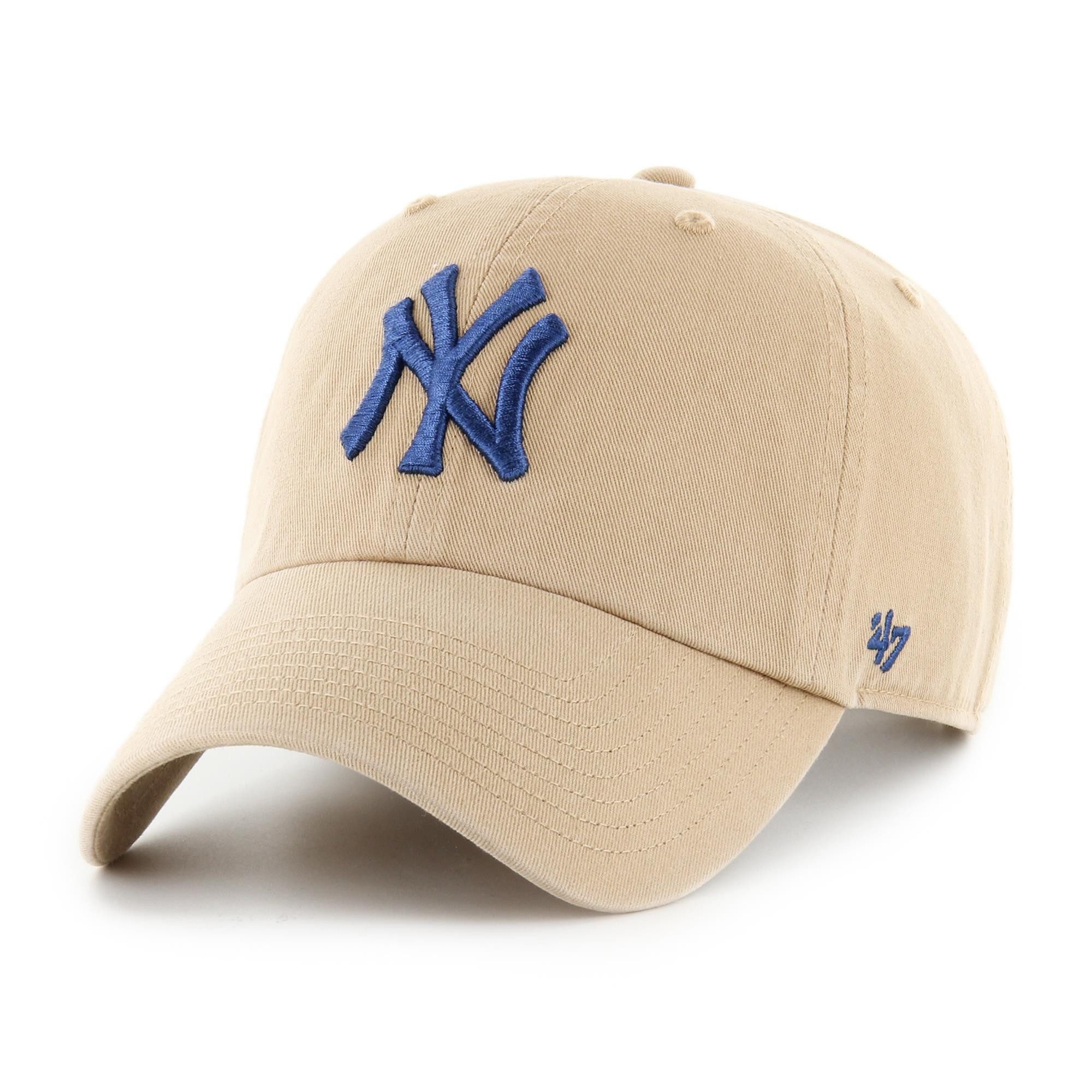 '47 Brand Baseball Cap '47 Brand Cap MLB New York Yankees '47 CLEAN UP Khaki (KHK) (Basecap, Basecap)