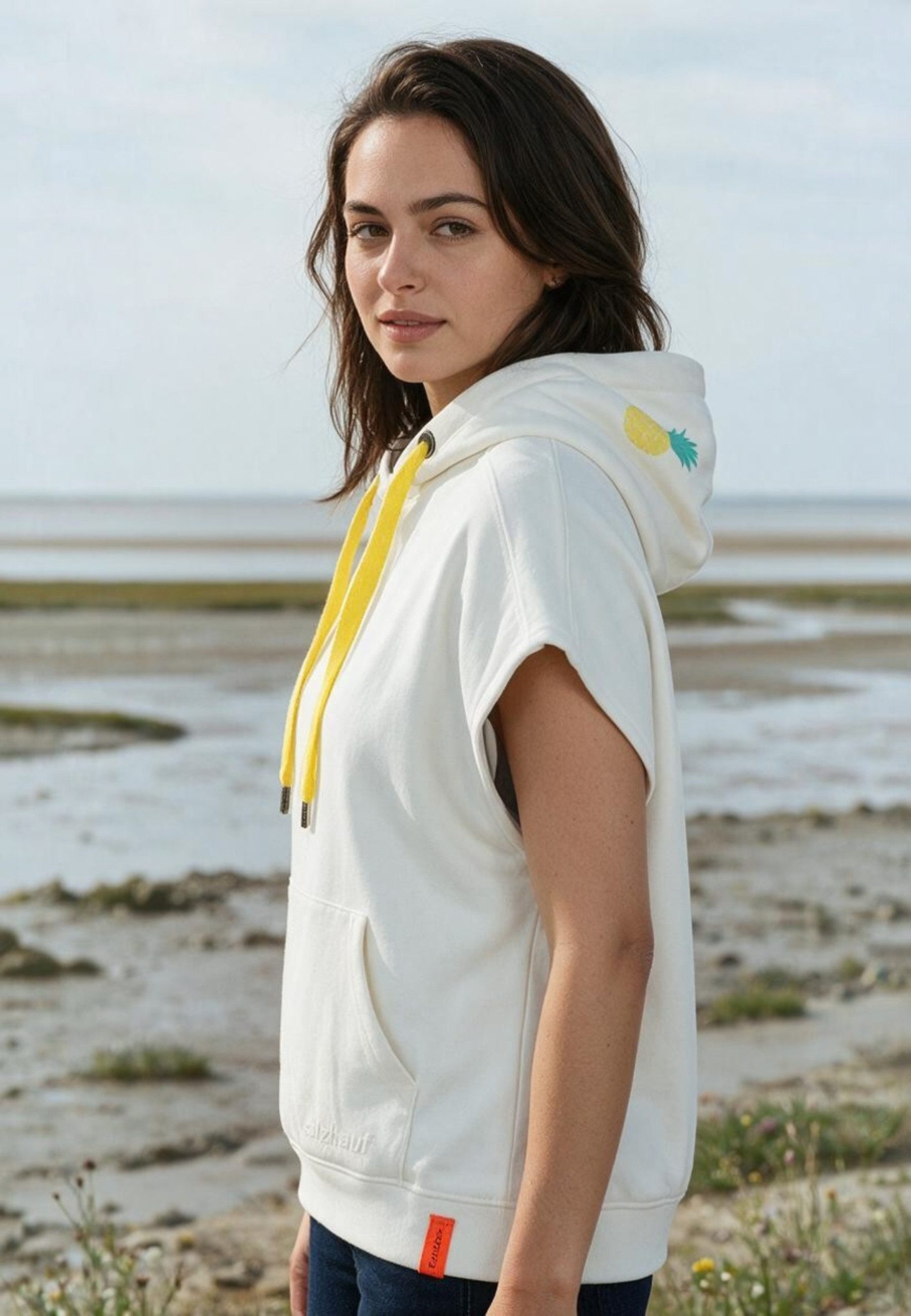 salzhaut Hoodie AFNEIN Damen Oversized salzhaut Kapuzenpullover – bequemer Fit und nordisch klares Design