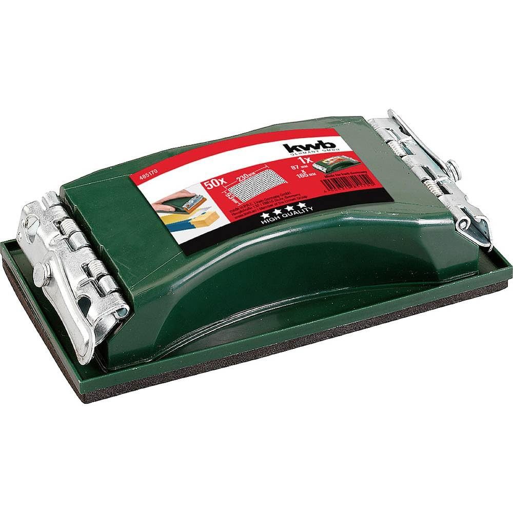 kwb Schleifpapier kwb Profi Handschleifer mit Klemmvorrichtung - Ergonomisches Design, (Set)