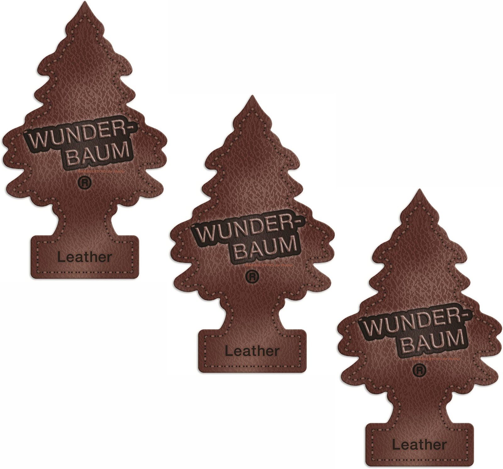 Kunstbaum Leder 3er Duftbäumchen Wunderbaum 3 günstig online kaufen