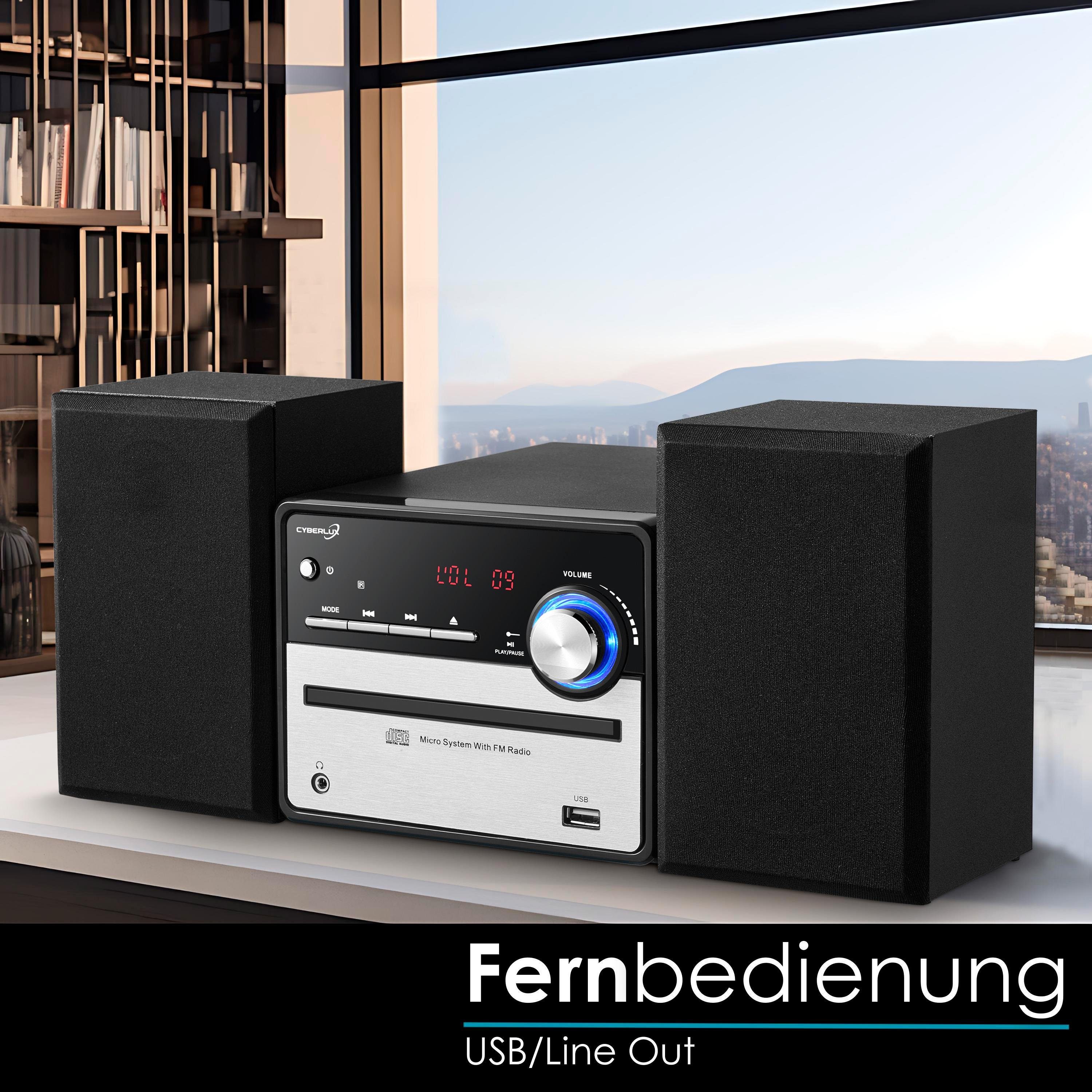 Cyberlux CL-3120 Stereoanlage (Digitales FM Radio, 4 W, Digitales FM Radio,Fernbedienung,LED Display,USB) – Bild 5 von 5