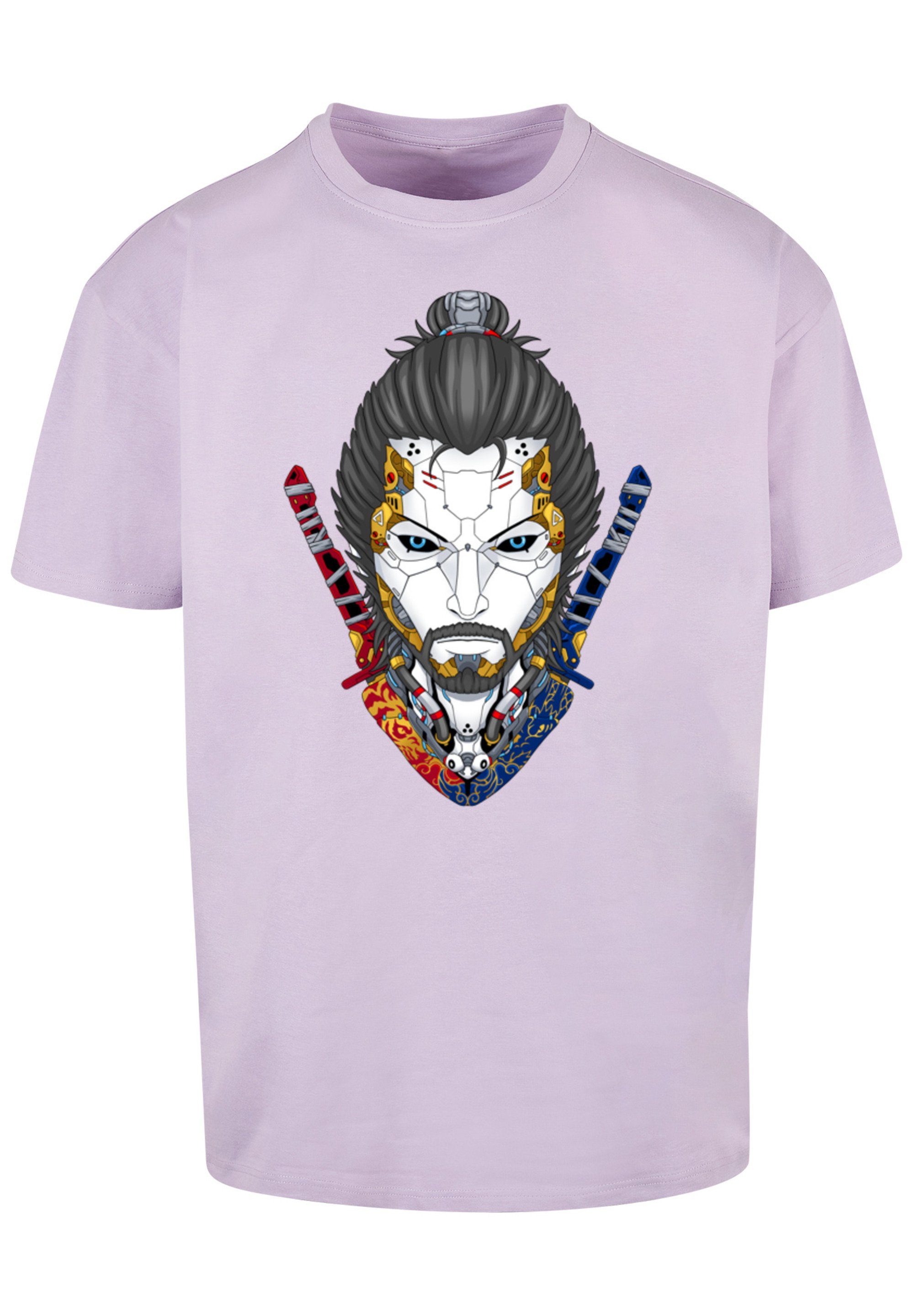 Cyberpunk F4NT4STIC STYLES Print lilac CYBERPUNK T-Shirt Samurai
