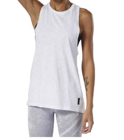Reebok Tanktop »Reebok Tank Top stylisches Damen Sport-Shirt mit ausgeschnittenem Rücken Trend-Shirt Weiß«