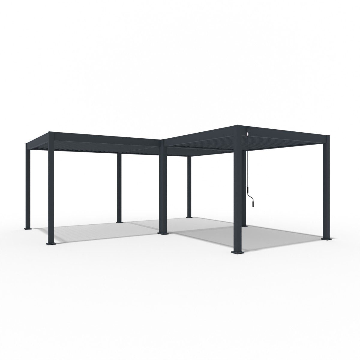 Weide Pergola Deluxe mit Classic Pergola 6 x 6 M anthrazit Lamellendach, BxTxH: 600x600x255 cm