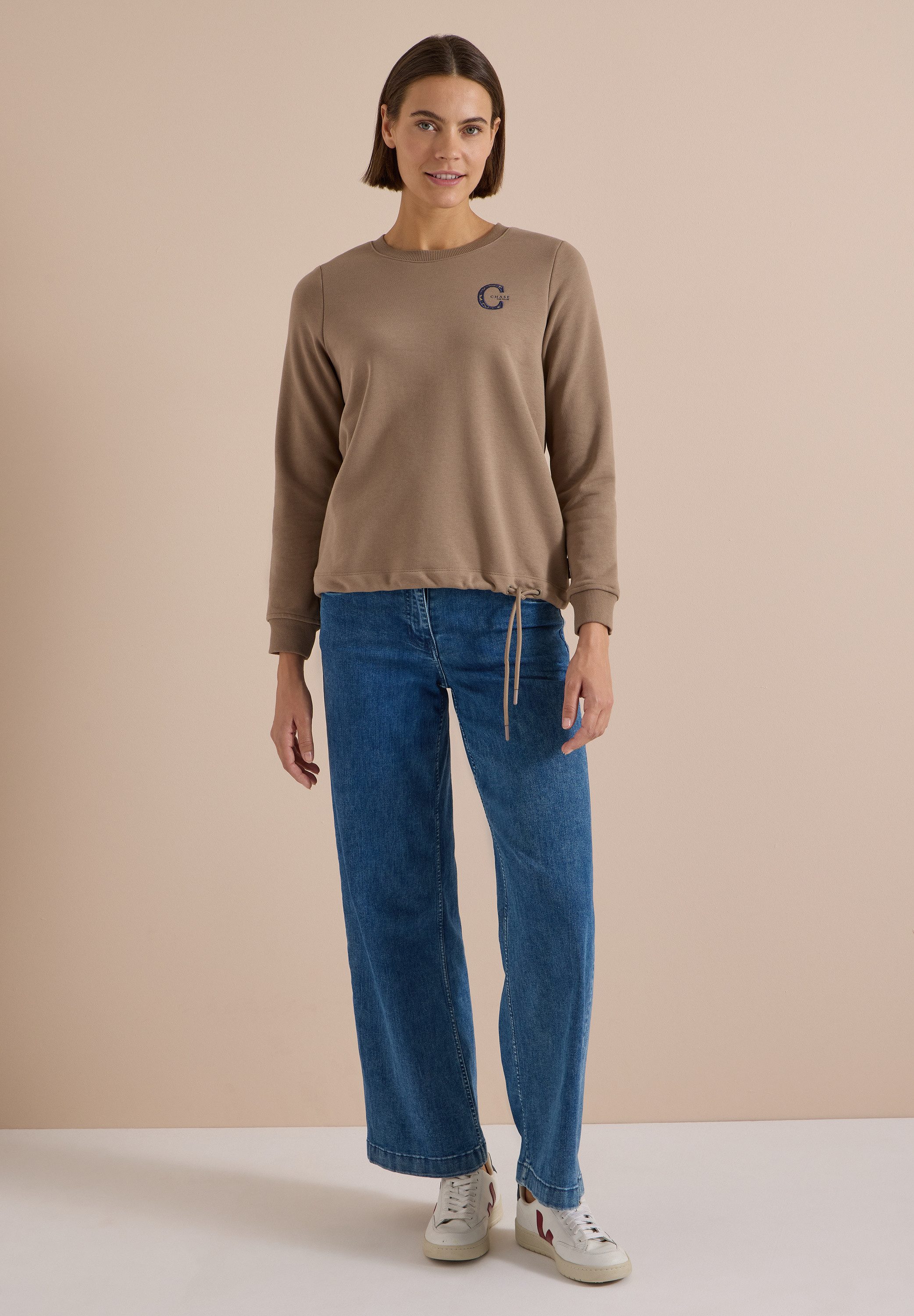 CECIL Sweatshirt mit Elastiksaum und Tunnelzug