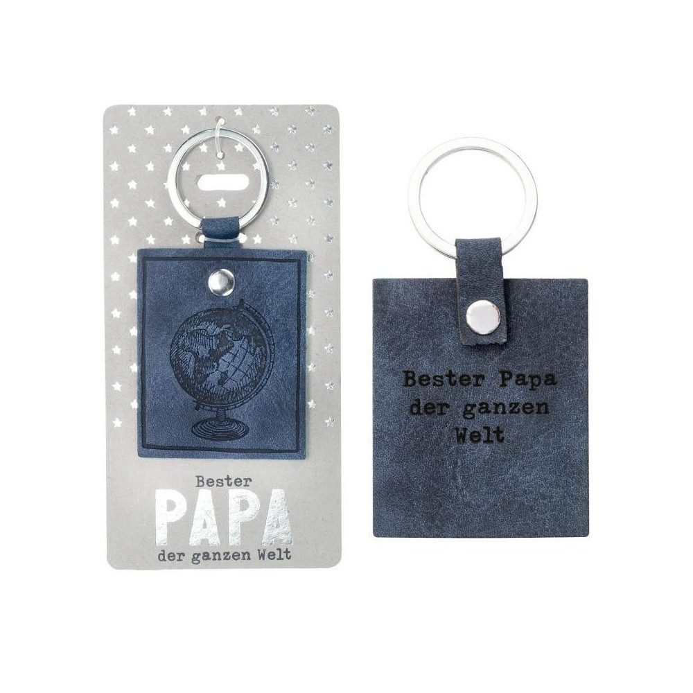 Sheepworld Spielfigur Schlüsselanhänger - Bester Papa - silber/grau/schwarz
