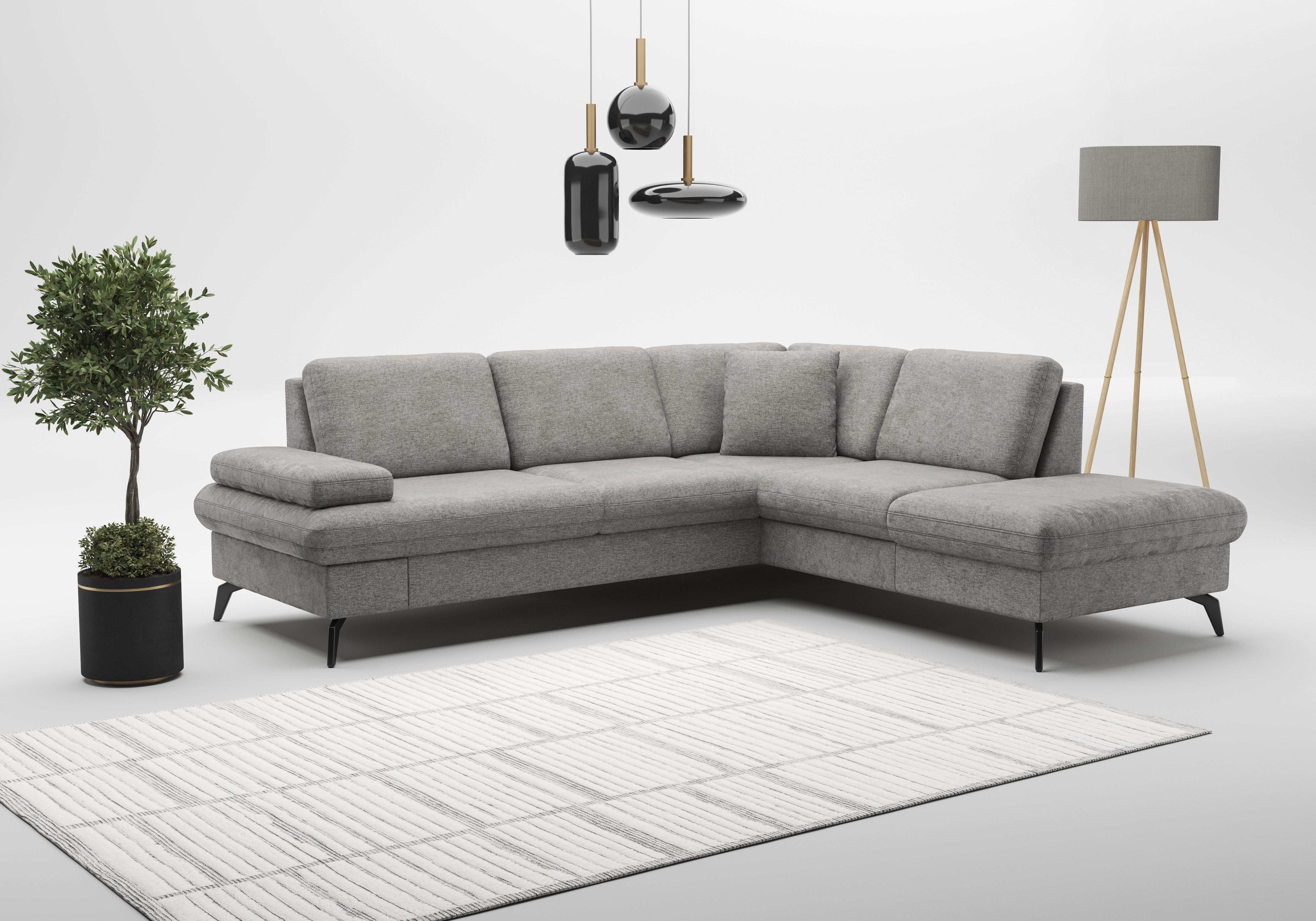 sit&more Ecksofa Morris Jubi L-Form, B: 238 cm, mit Armteilfunktion & 1 Zierkissen, optional Bettfunktion