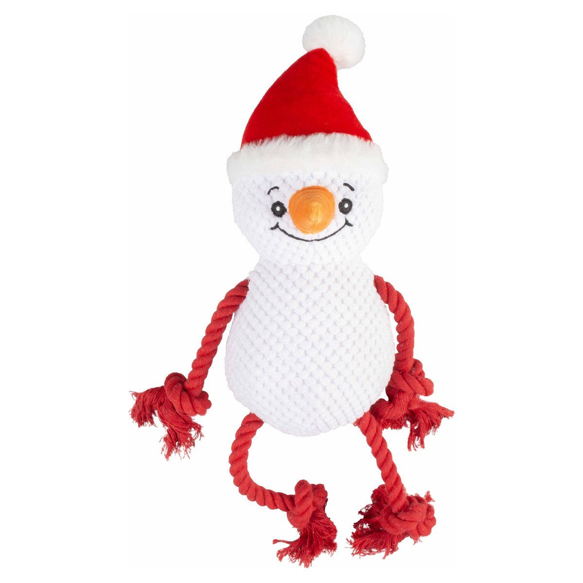 DUVO+ Tierkuscheltier Xmas Hundespielzeug Kuschel-Schneemann mit Seil günstig online kaufen