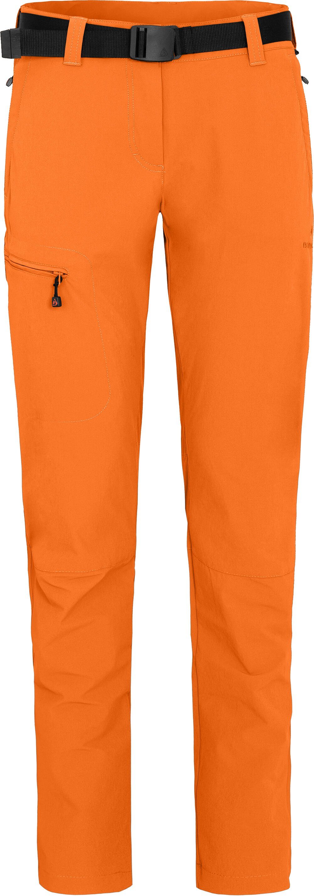 MENA Wanderhose, orange Bergson vielseitig, Kurzgrößen, Damen (slim) Outdoorhose pflegeleicht,