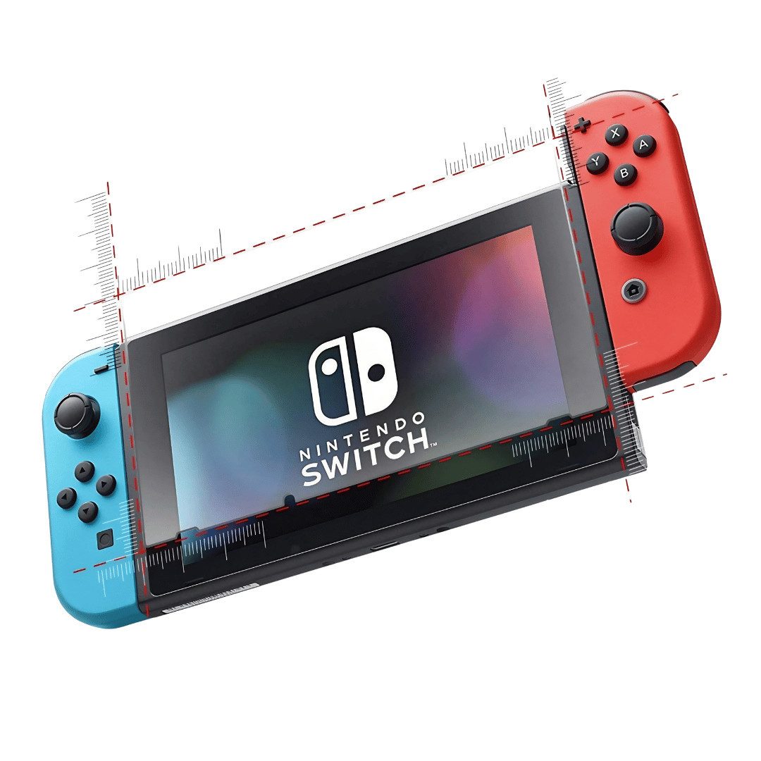 SmartUP Displayschutzglas 2X Schutzglas für Nintendo Switch Display Panzerfolie Full Screen 9H für Nintendo Switch, 2 Stück, Rundumschutz, passgenaue Verarbeitu – Bild 5 von 5