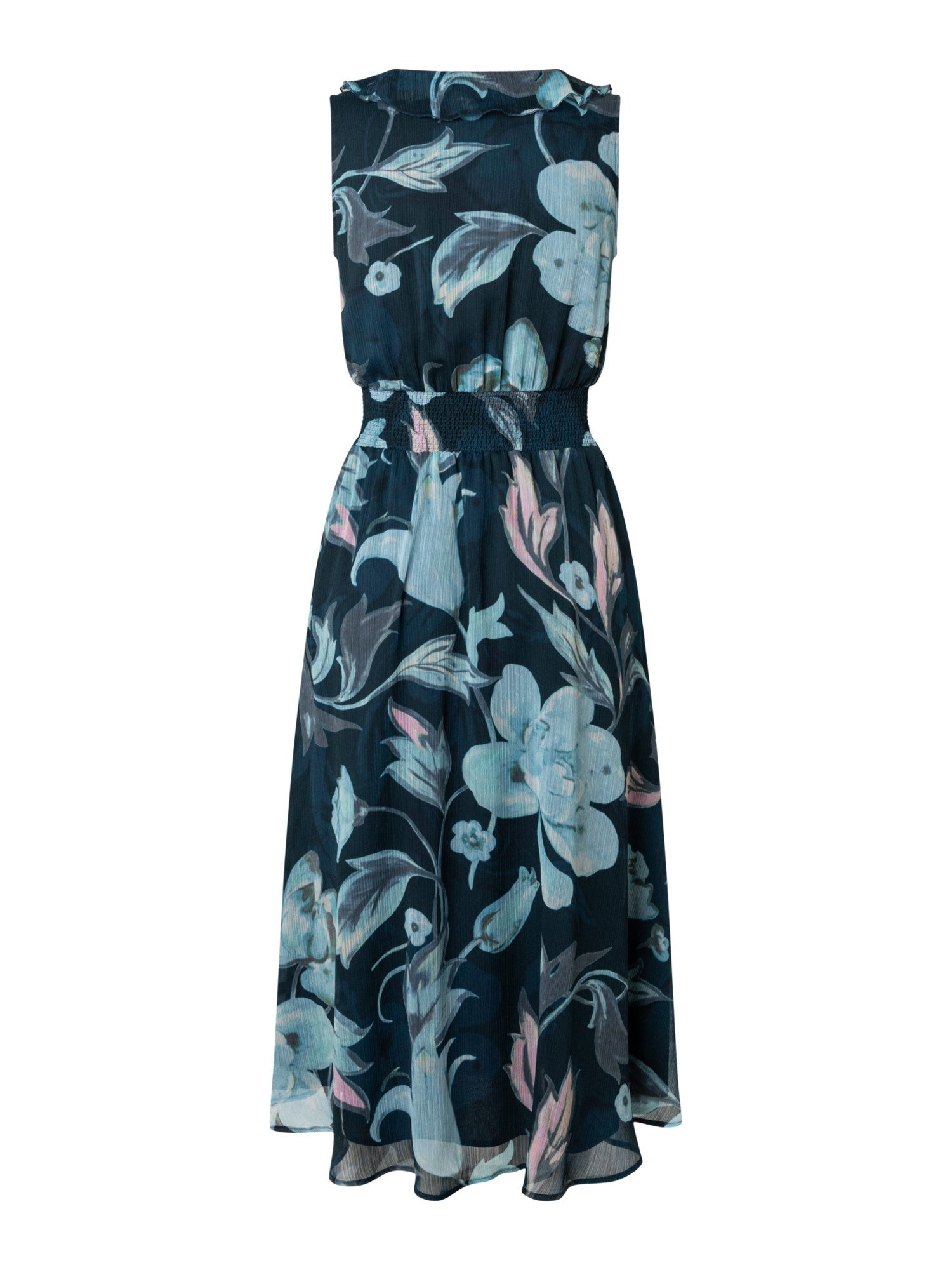 MORE&MORE Blusenkleid feminines, florales Midi-Schlupfkleid